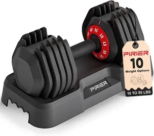 Adjustable Dumbbell Set 55LB Dumbbells Weight, 10-in-1 Weight Dumbbell with Anti-Slip Metal Handle and Bicep Supports for Comprehensive Full Body Strength Training