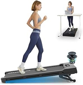PACEROCKER Walking Pad Treadmill with 12% 9-Level Auto Incline, 450 lbs Capacity Bluetooth Speaker Under Desk Treadmills for Home Hiking, 5 MPH