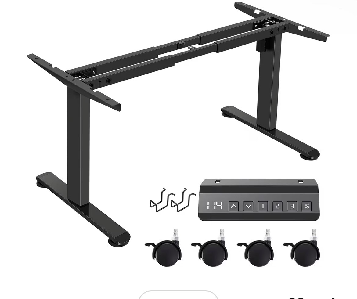 g Desk Legs, Adjustable Stand Up needs top