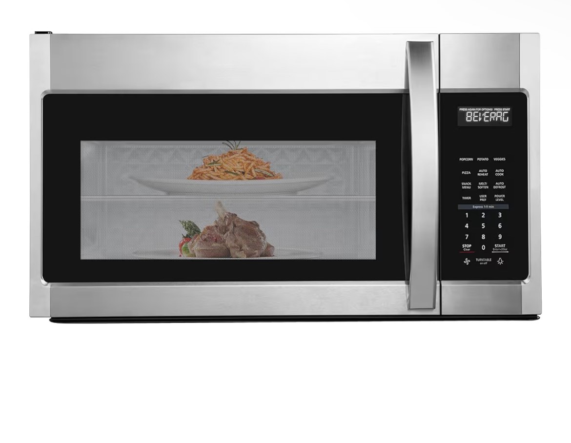 BLACK+DECKER EM044KB19 Over The Range Microwave Oven with One Touch, 1000 Watts, 400 CFM and Auto Cooking, OTR 1.9 Cu.ft