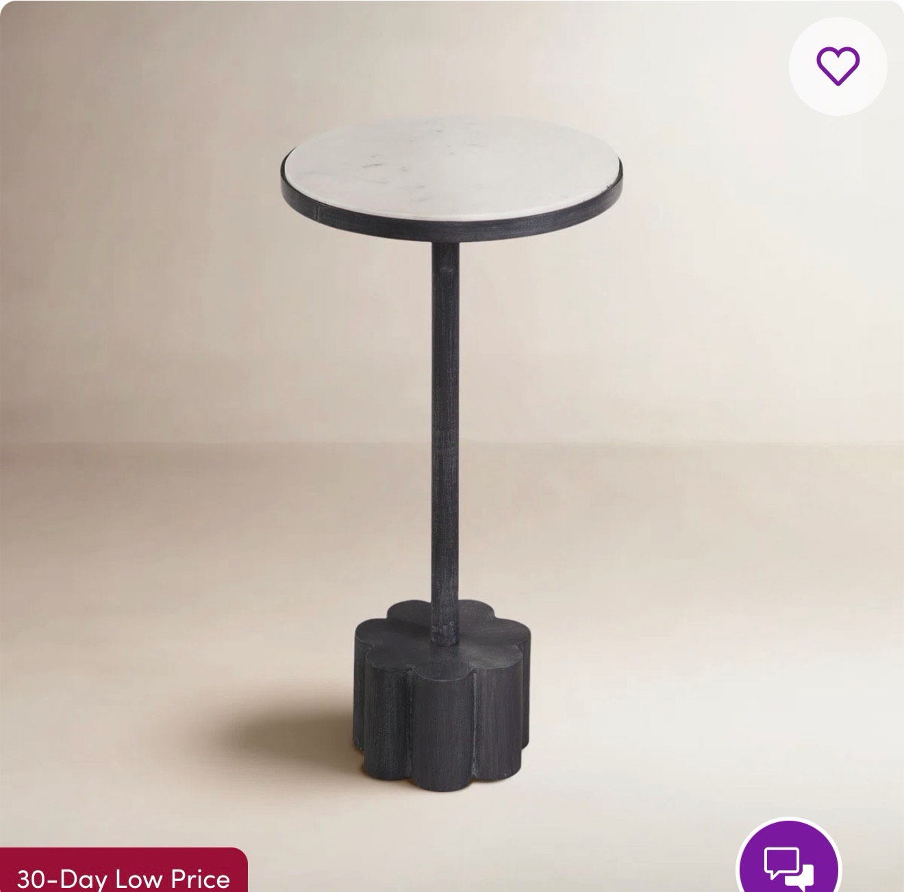 Lavinia Marble Top End Table