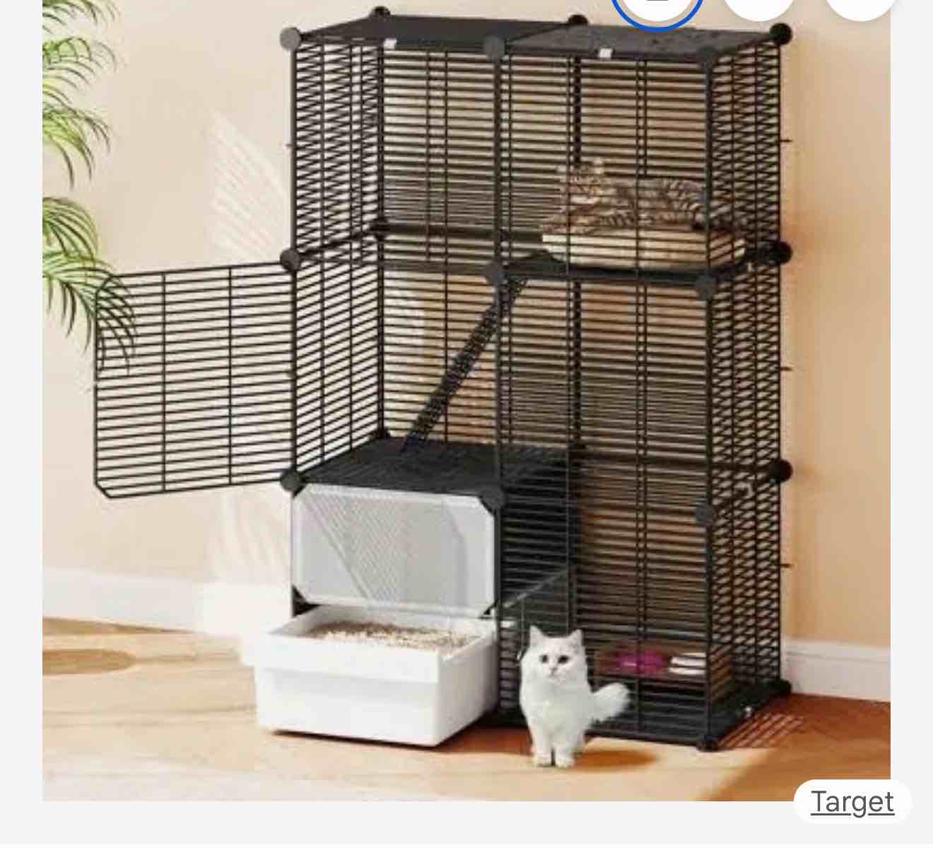 Tucker Murphy Pet 3-Tier Cat Cage with Litter Box