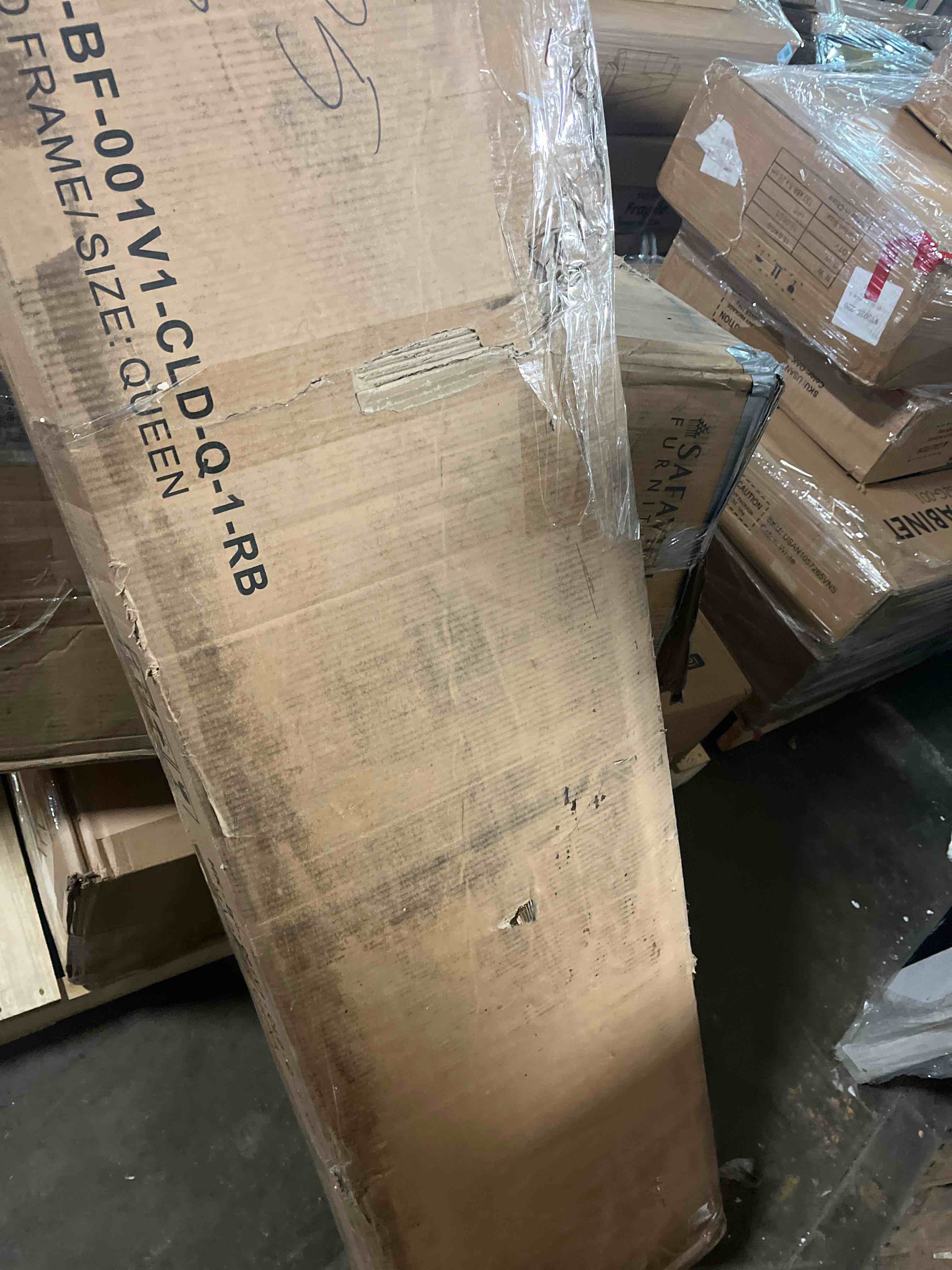 Condition photo showing New/Like New for Amazon Basics-Metal Bed Frame, Non-Foldable Platform Bed, Easy Assembly, Queen, 60W x 80L in, Black