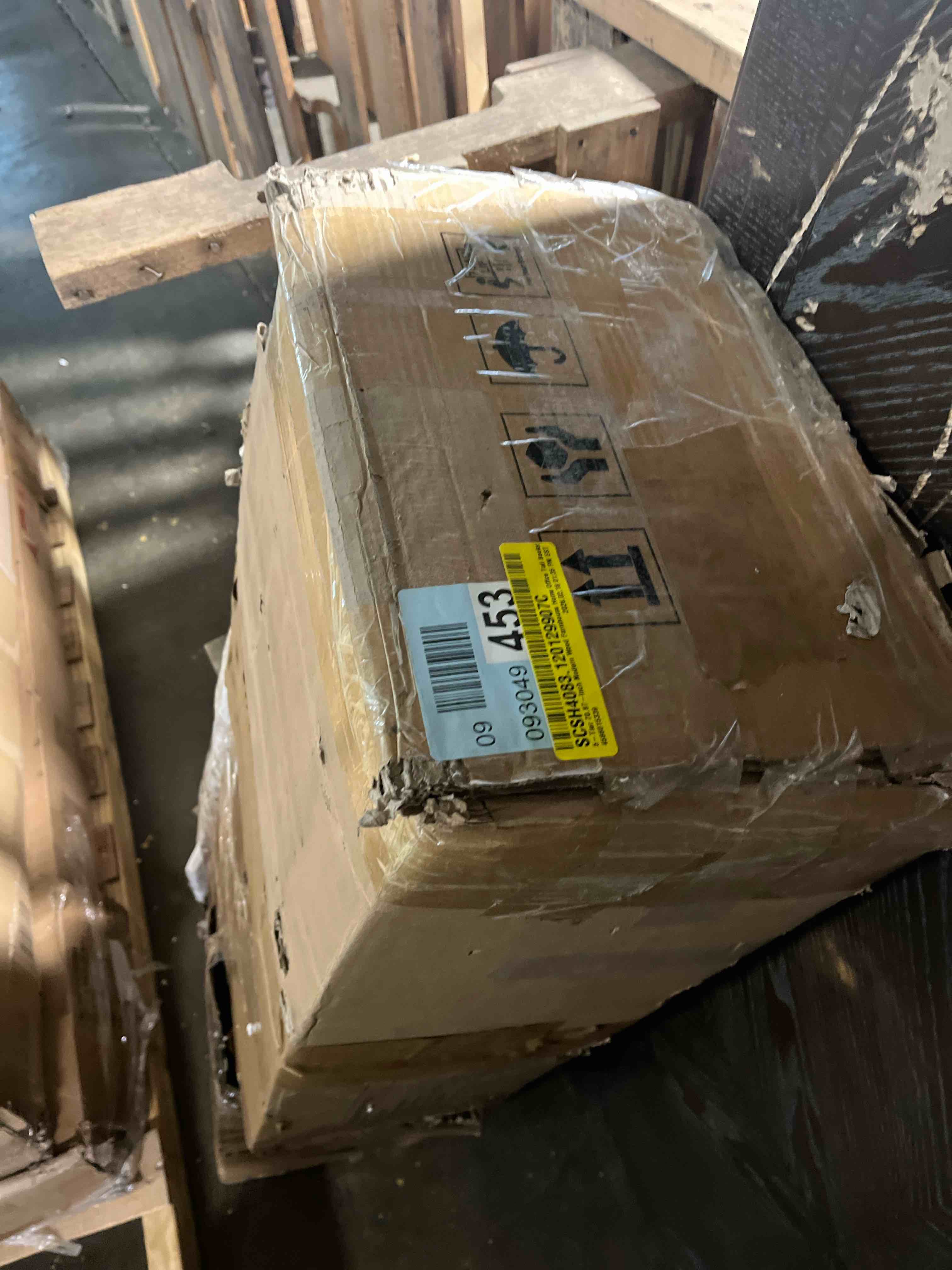 Condition photo showing As Is for 5-Tier 70.87-Inch Modern Wood Farmhouse Home Office (Incomplete)