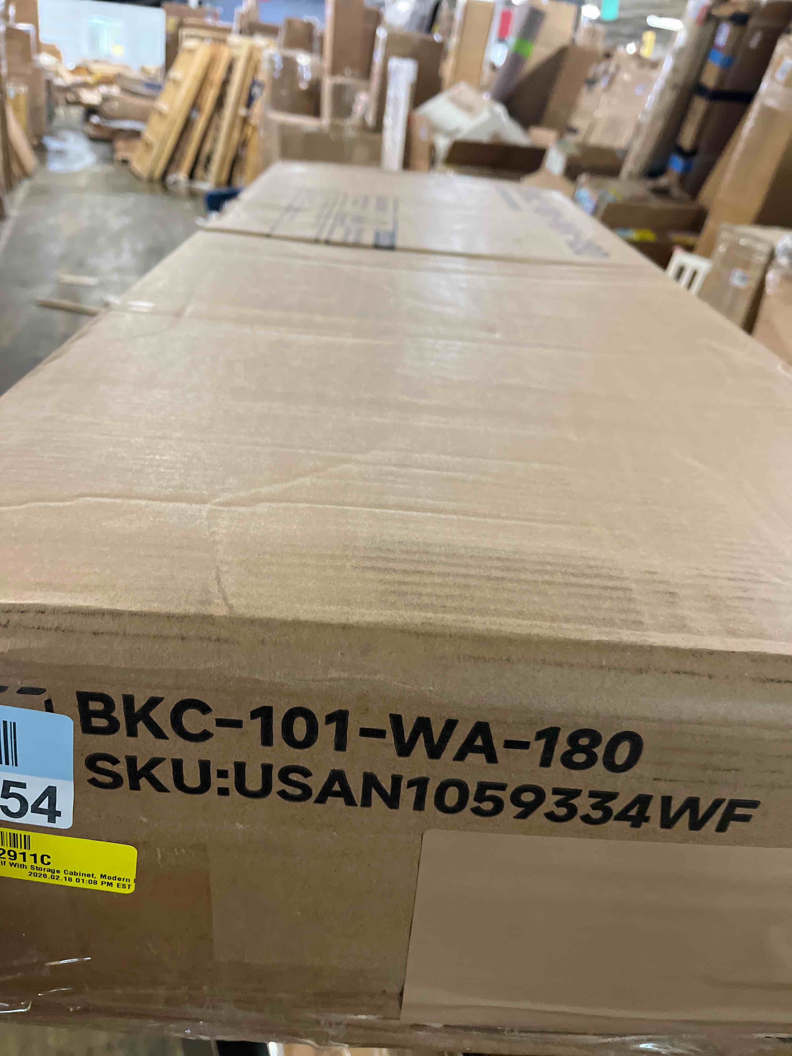 Condition photo showing New/Like New for 71" Tall Bookshelf, 4-Tier Book Shelf With Storage Cabinet, Modern