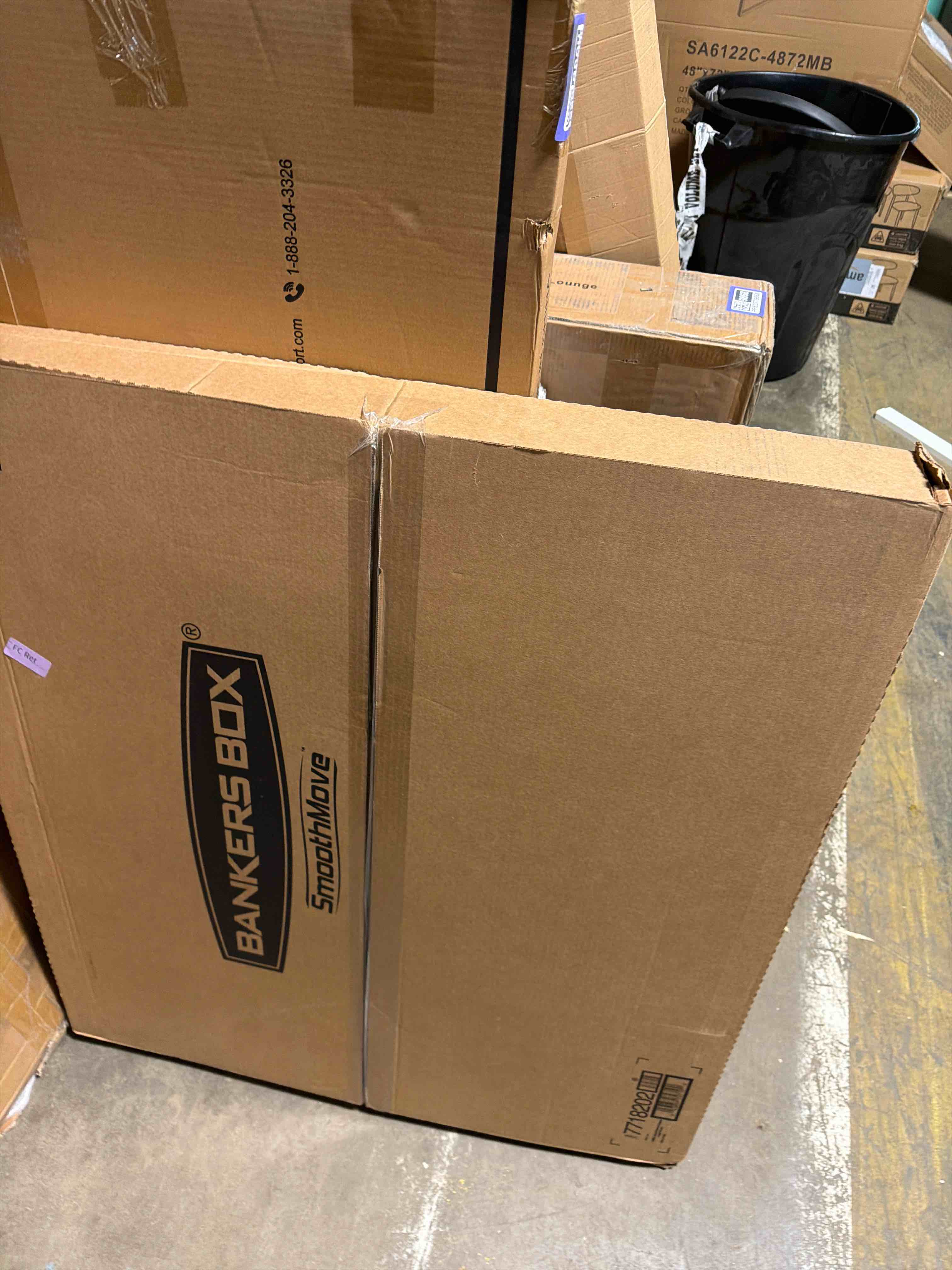 Condition photo showing New/Like New for Bankers Box Large Classic Moving Box 10 Pack, Reinforced Handles, Tape-Free Assembly, Box with Lid, 21-in x 17-in x 17-in (7718202)