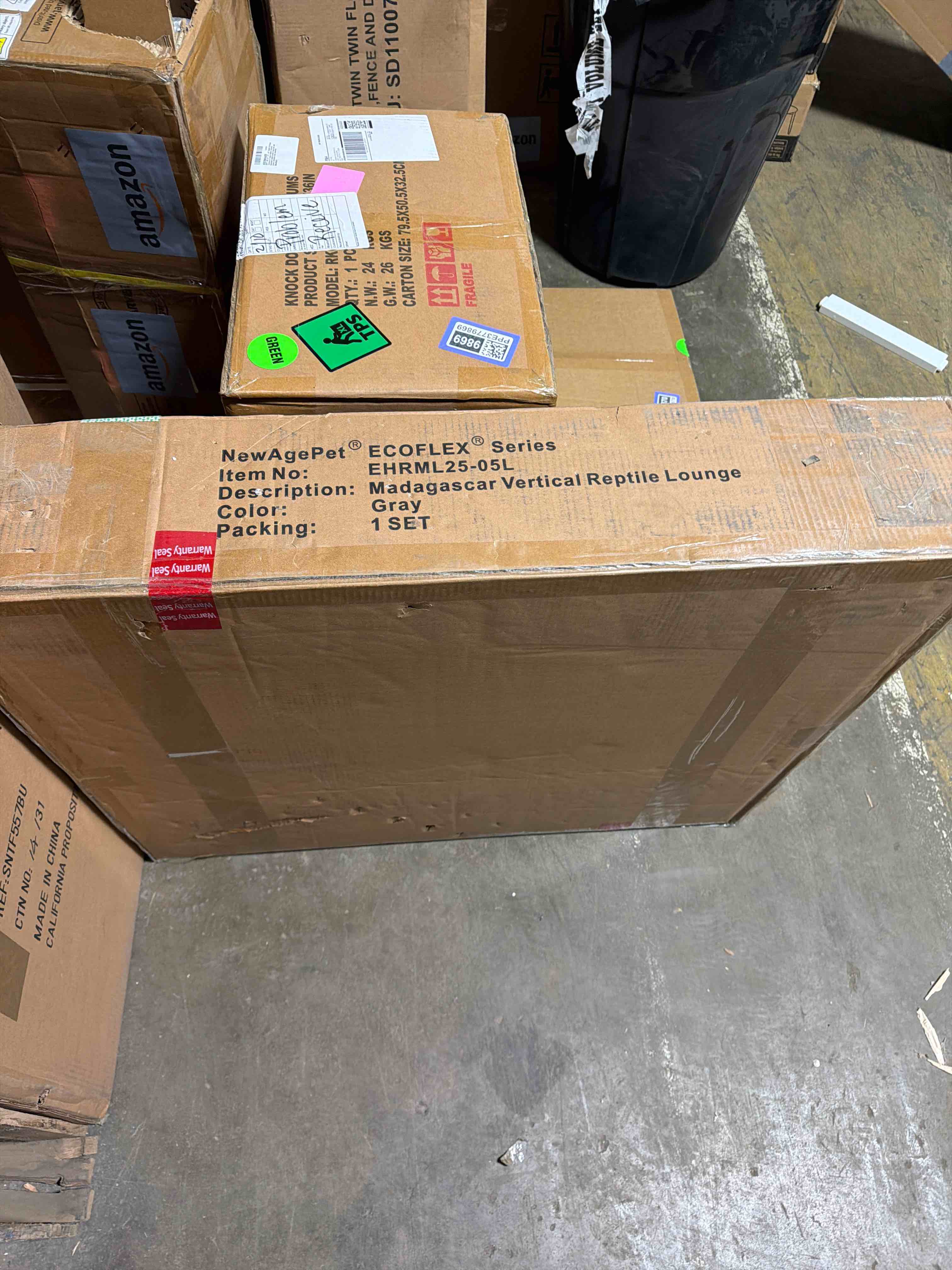 Condition photo showing New/Like New for New Age Pet® Madagascar Vertical Reptile Lounge Habitat, (30" L x 24" W x 36" H) Arboreal Chameleon Cage Made with ECOFLEX®, Non-Toxic & Eco-Friendly Materials, Quick & Easy Assembly