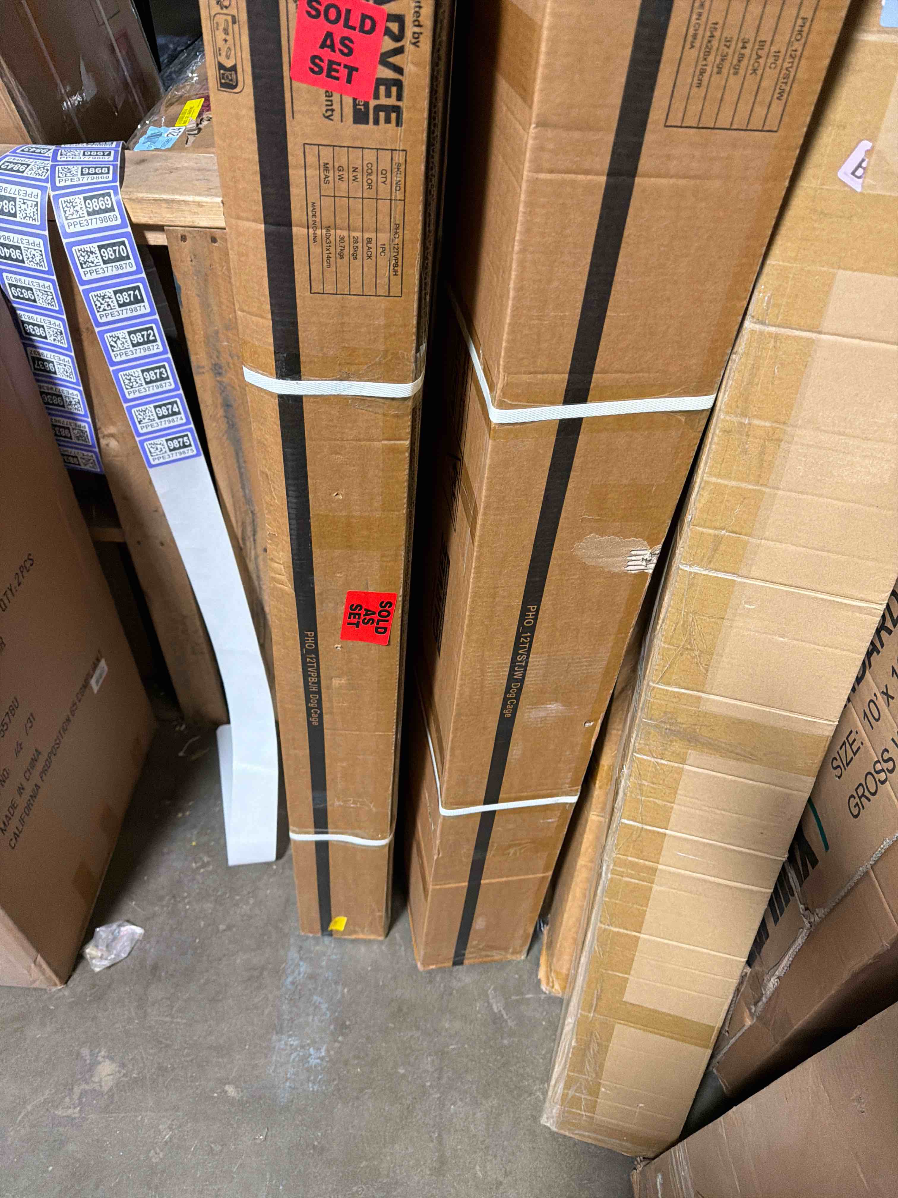 Condition photo showing New/Like New for 48 inch Heavy Duty Indestructible Dog Crate Steel Escape Proof, Indoor Double Door High Anxiety Cage, Kennel with Wheels, Removable Tray, Extra Large XL XXL