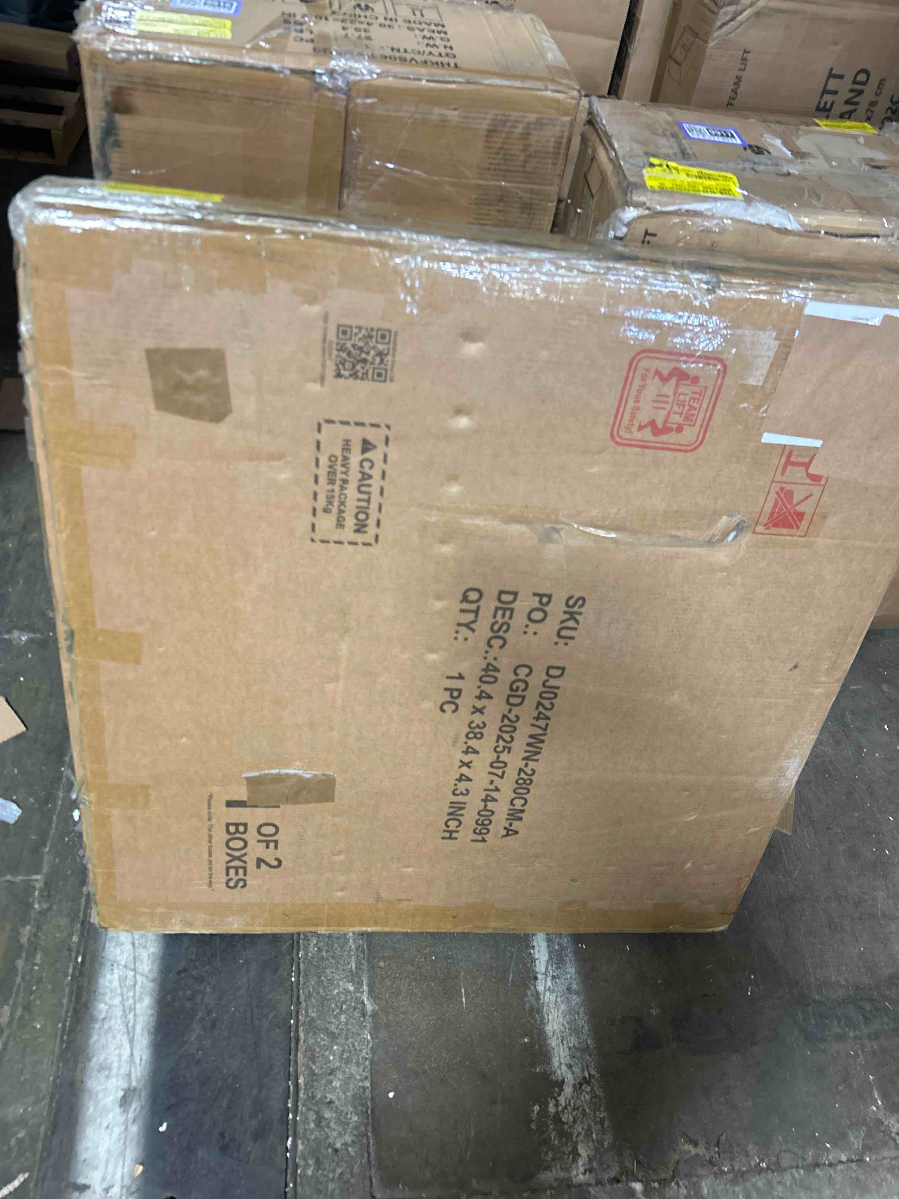 Condition photo showing As Is for Rhu Extendable Pine Dining Table(Box 1 of 2)