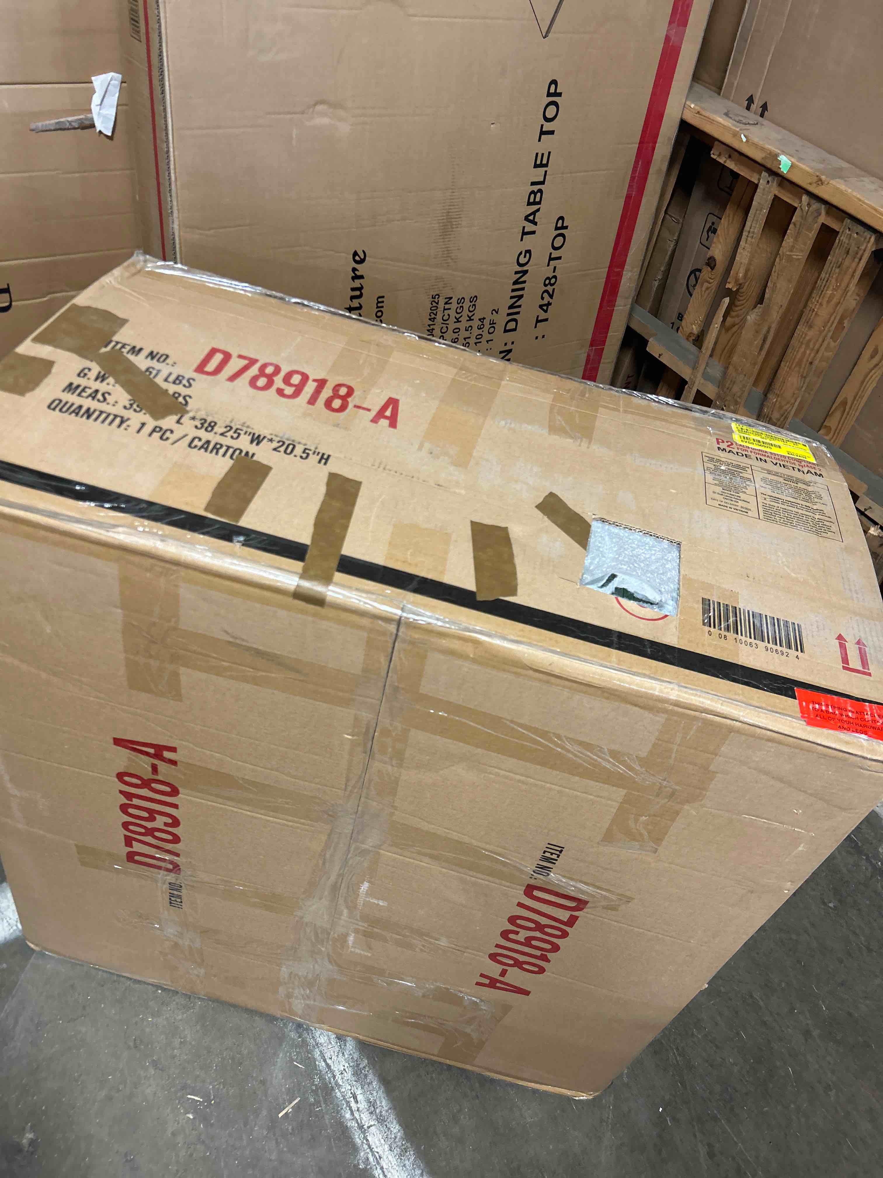 Condition photo showing As Is for Modern Modular Sectional Sofa With Adjustable Headrests, Movable Ottoman & Solid Wood Legs – Cream / Gray / Green(Incomplete Box A Only)