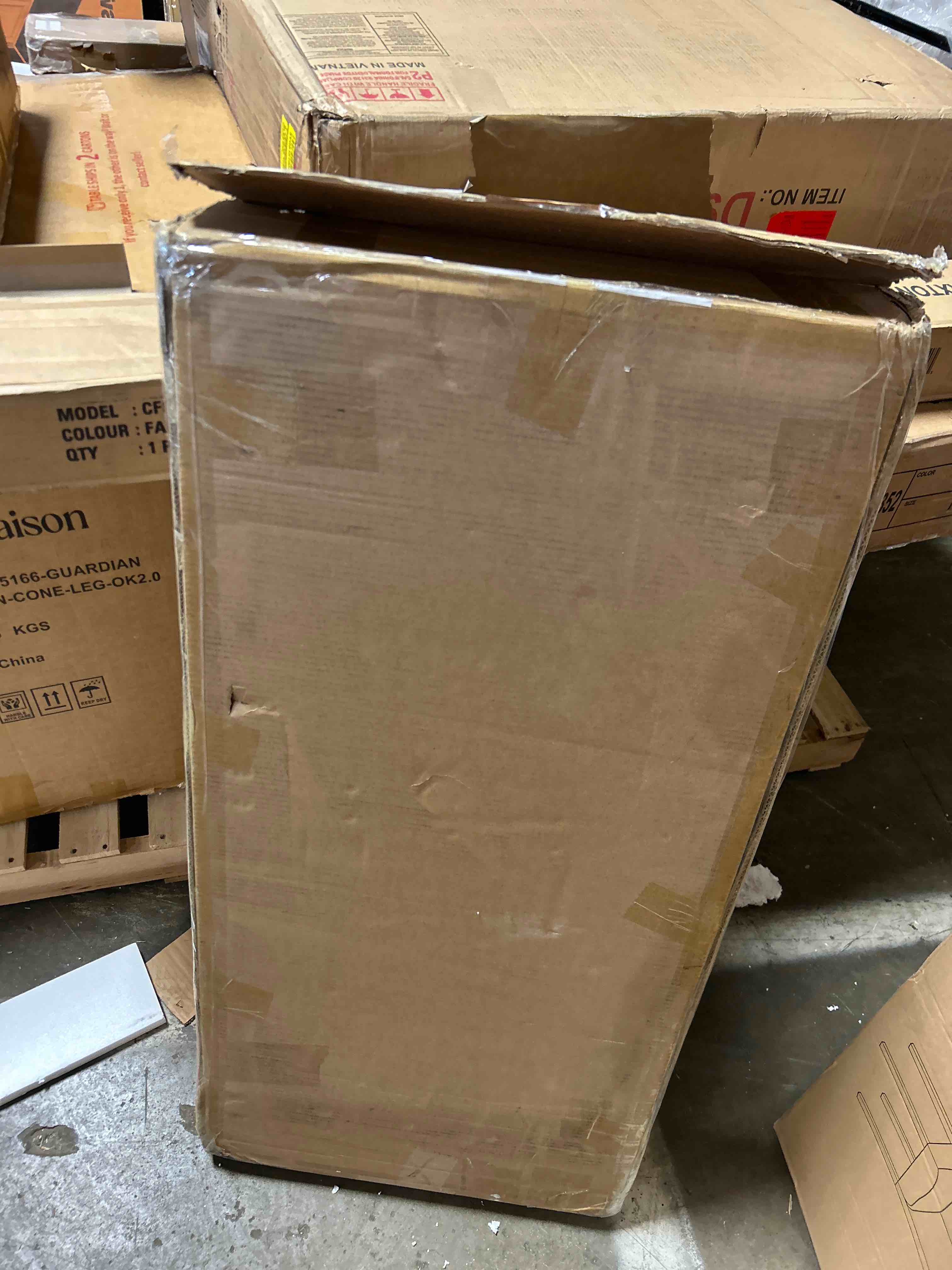 Condition photo showing New/Like New for Rattan Buffet Cabinet with Storage, Sideboard with Drawer & Adjustable Shelf, Accent Kitchen Floor Storage Cabinet with 2 Doors & Solid Wood Feet, Coffee Bar for Living Room, Entryway, Natural Oak(darker brown)