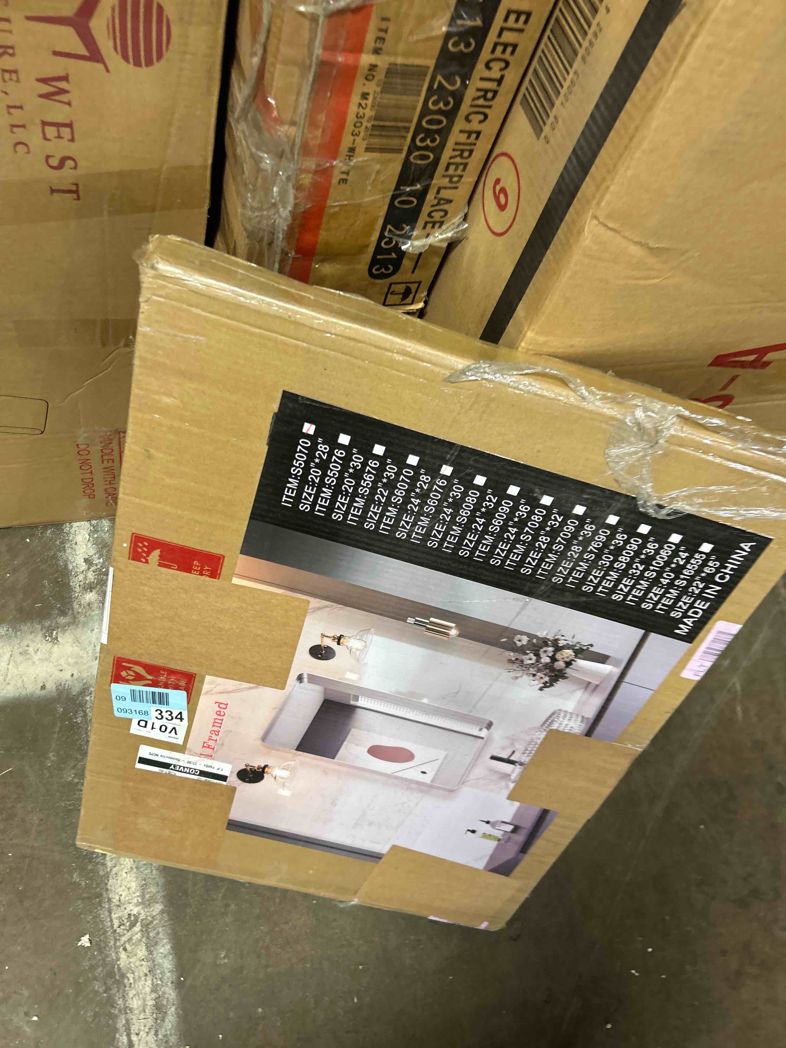 Condition photo showing New/Like New for Molly Tempered Glass and Metal Framed French Cleat Mounted Wall mirror 