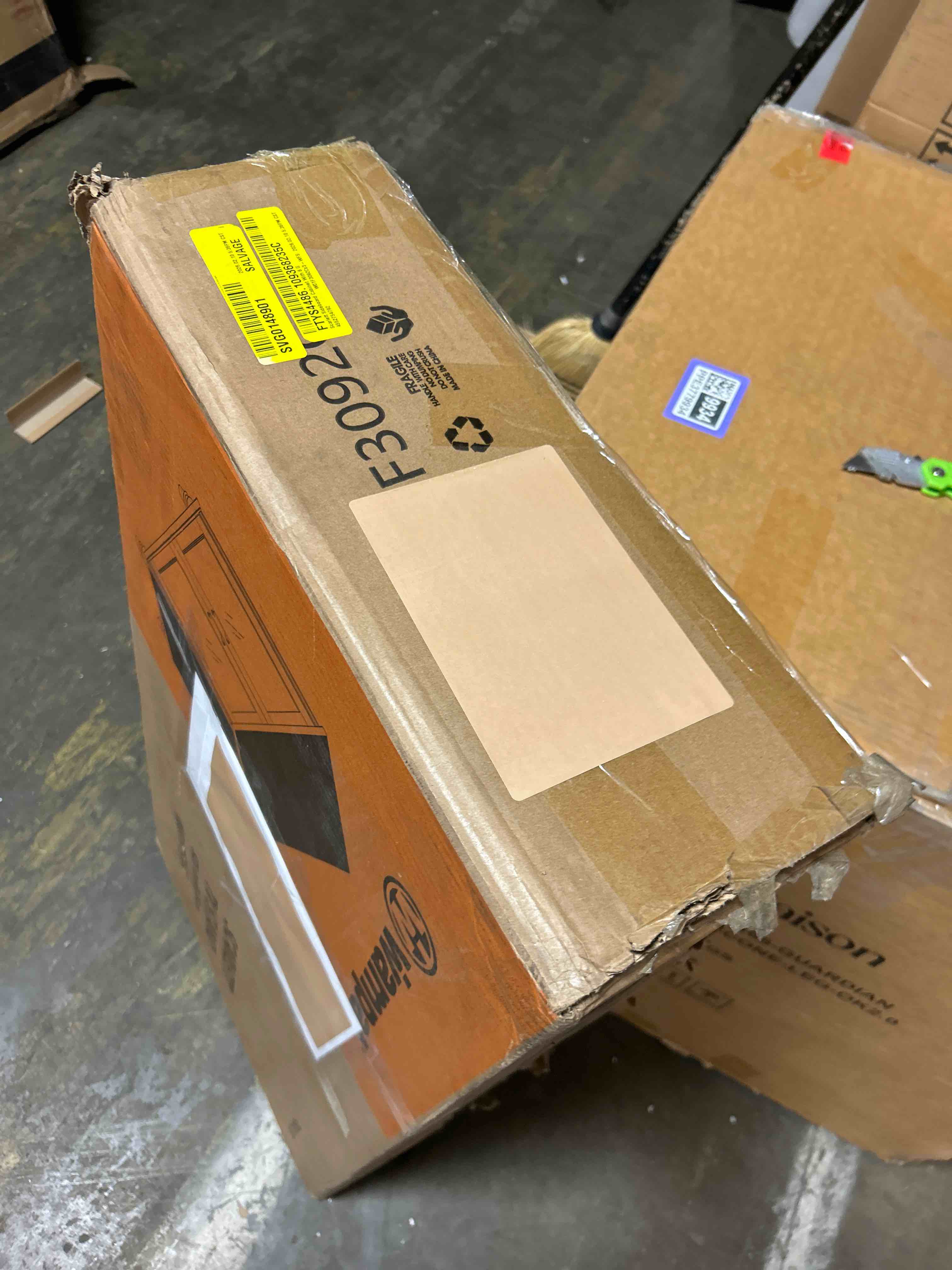 Condition photo showing New/Like New for WAMPAT Farmhouse Nightstand with 3 Drawers, Large Wood Bedside Table Night Stand, Wide Sofa Side End Table 3 Drawers Chest of Dresser for Living Room, Bedroom, Oak, 34 inch