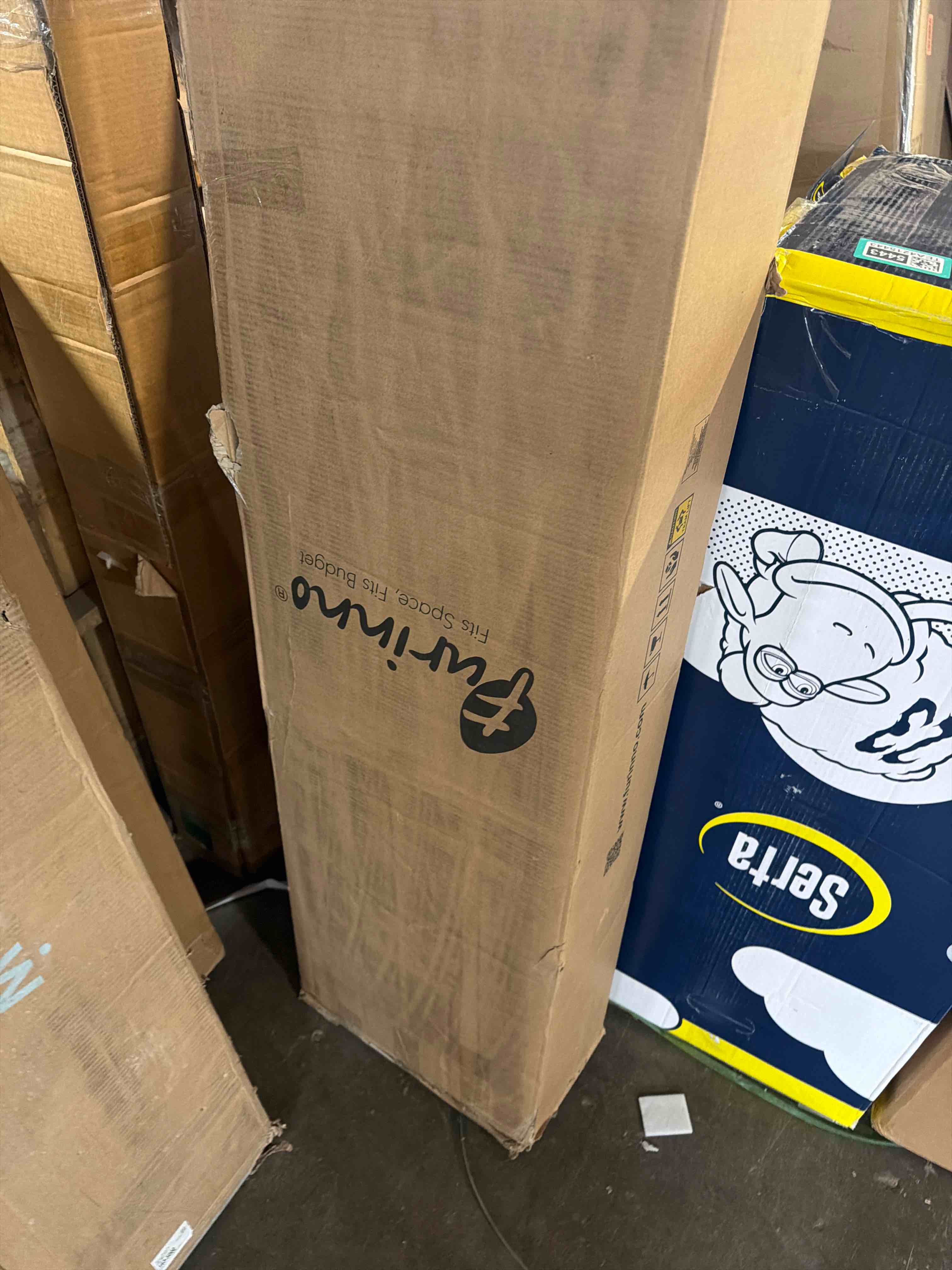 Condition photo showing New/Like New for Bookshelf with Storage Bins, 9-Cube Storage Organizer Sturdy Wooden Bookcase Open Book Shelf, Multifunctional Cubicle Rack for Storage & Display, Furniture for Living Room Bedroom Office, Classic Oak