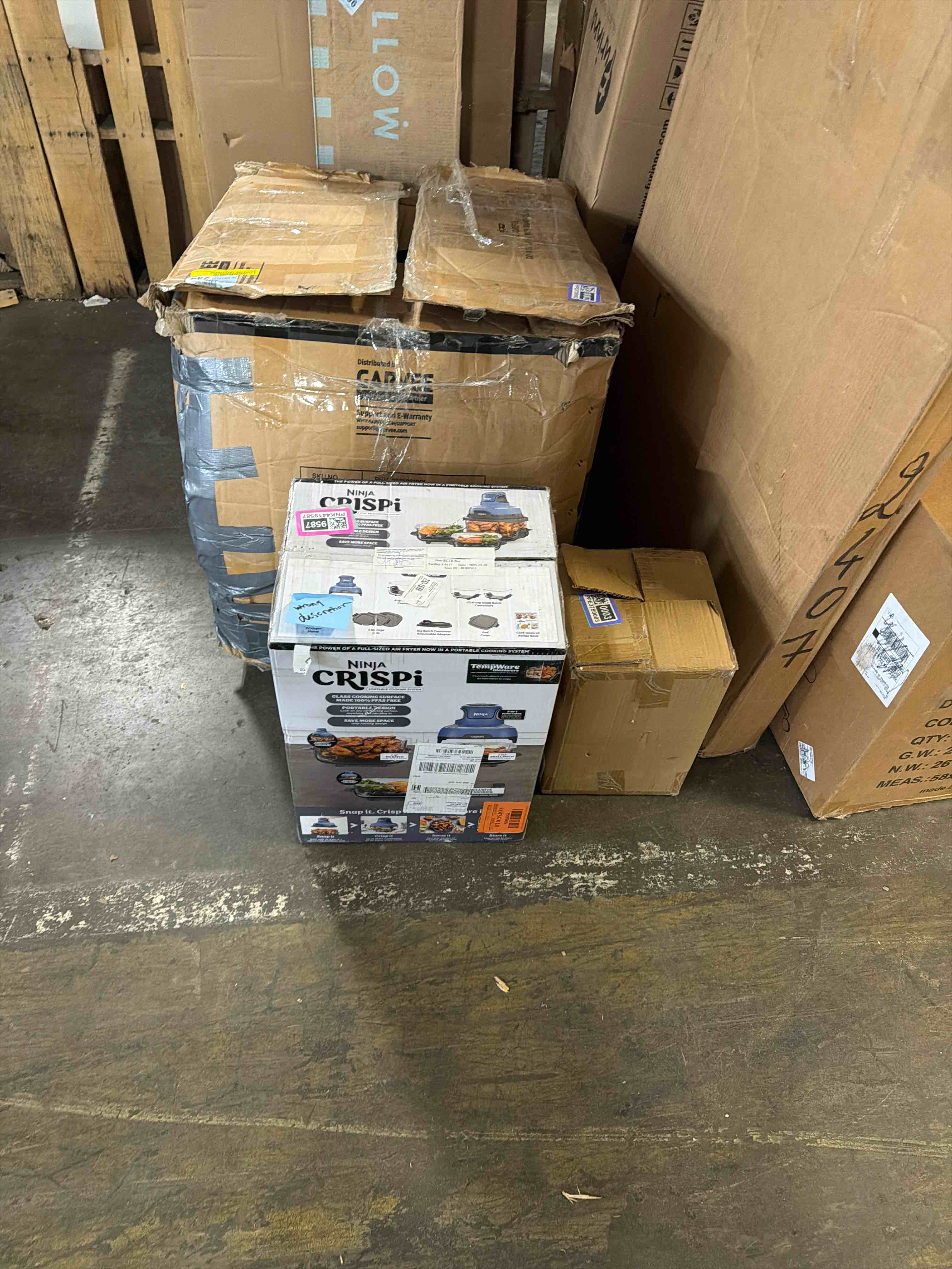 Condition photo showing New/Like New for Ninja Crispi 4-in-1 Glass Air Fryer | 450°F | Non-Toxic | 4QT & 6-Cup Glass Containers w/Lids | Microwave, Freezer, Dishwasher Safe | Max Crisp, Air Fry, Bake, Recrisp | Cyberspace Gray, FN101GY Cyberspace Gray 4 QT