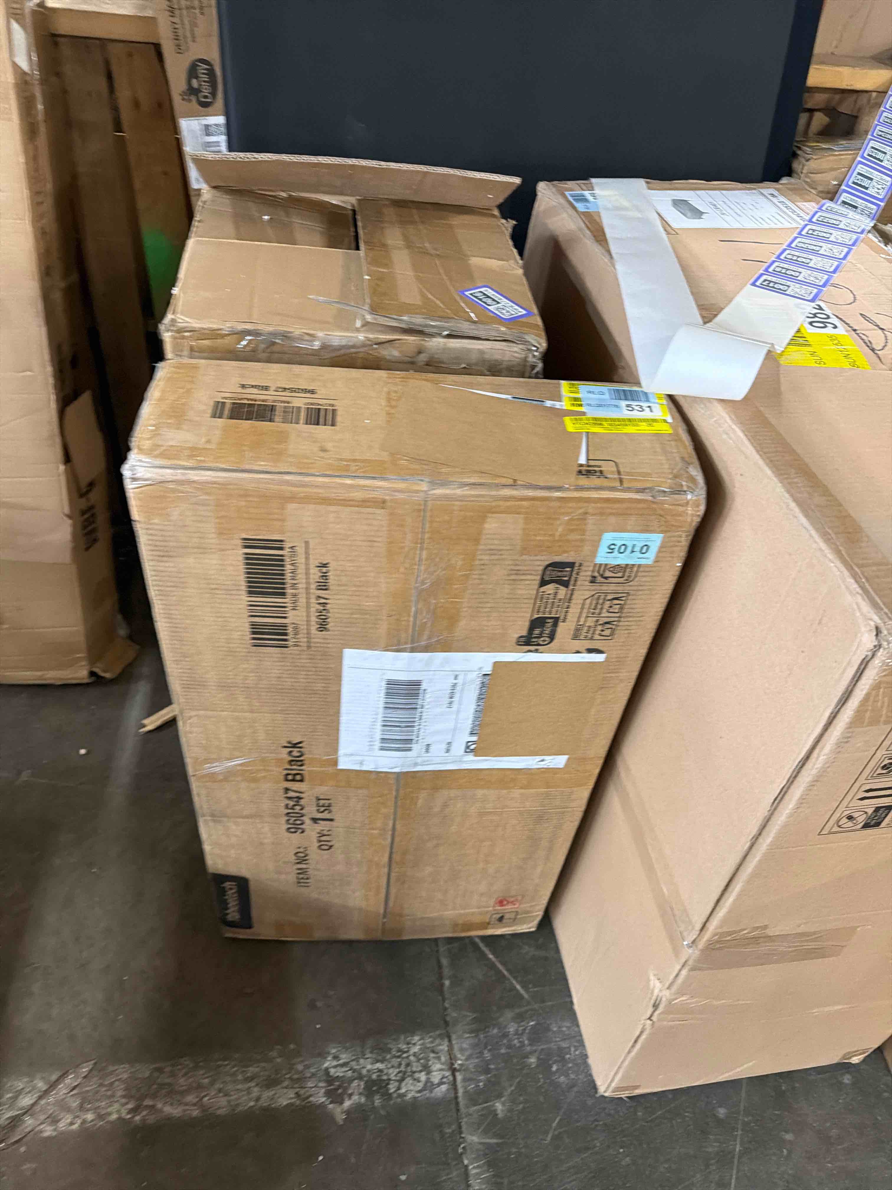 Condition photo showing New/Like New for Annalynne 72.5? H Kitchen Pantry Cabinet with Doors, a Drawer and Adjustable Shelves