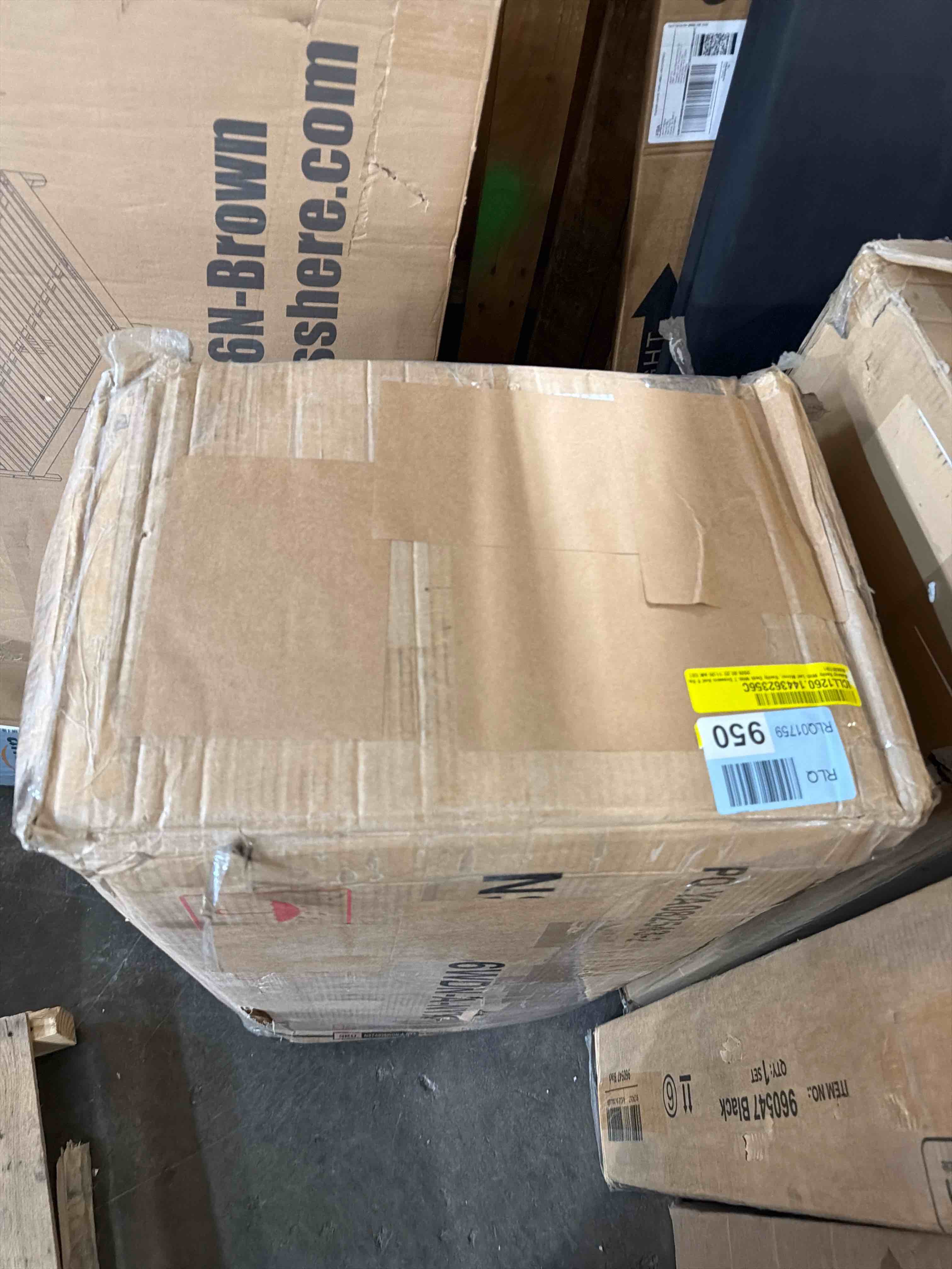 Condition photo showing As Is for 47.2 Large Vanity Desk with Mirror, Lights, Power Outlet, 7 Drawers, Pull-Out LED