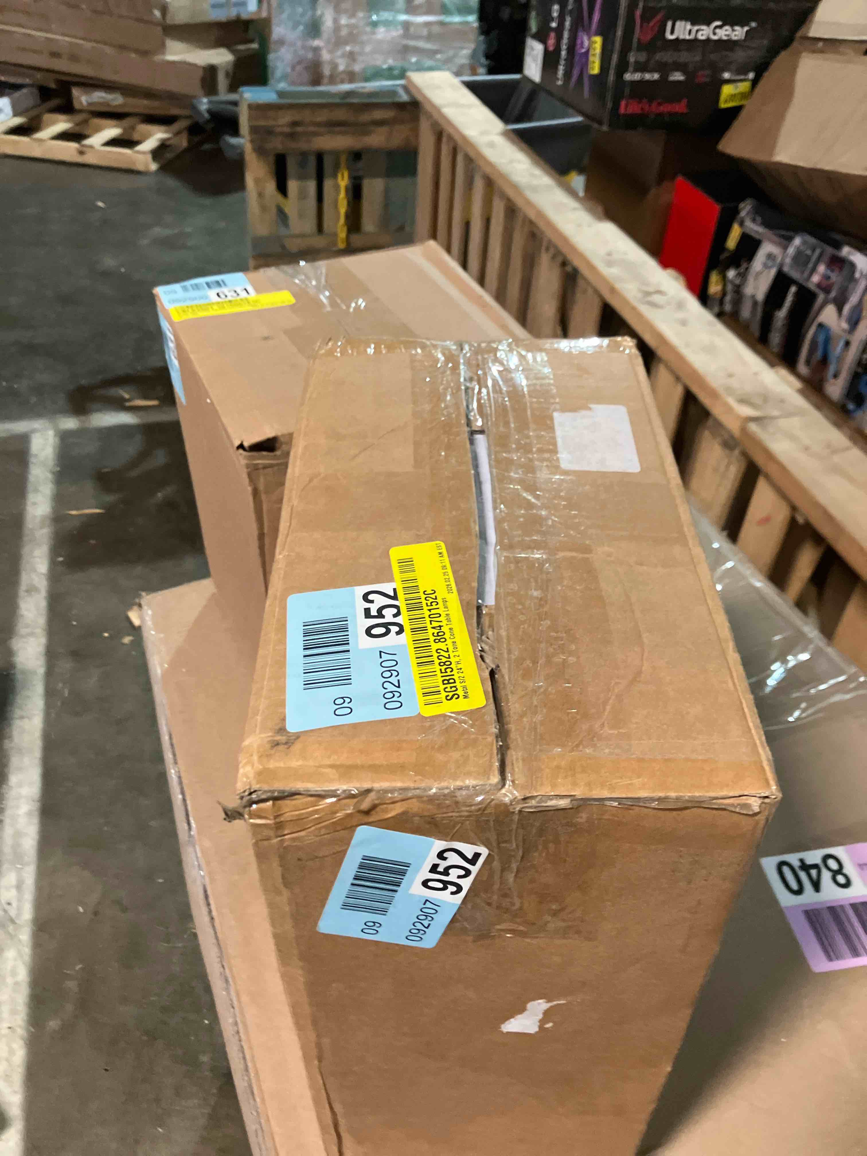 Condition photo showing New/Like New for Metal S/2 24"H, 2 Tone Cone Table Lamps