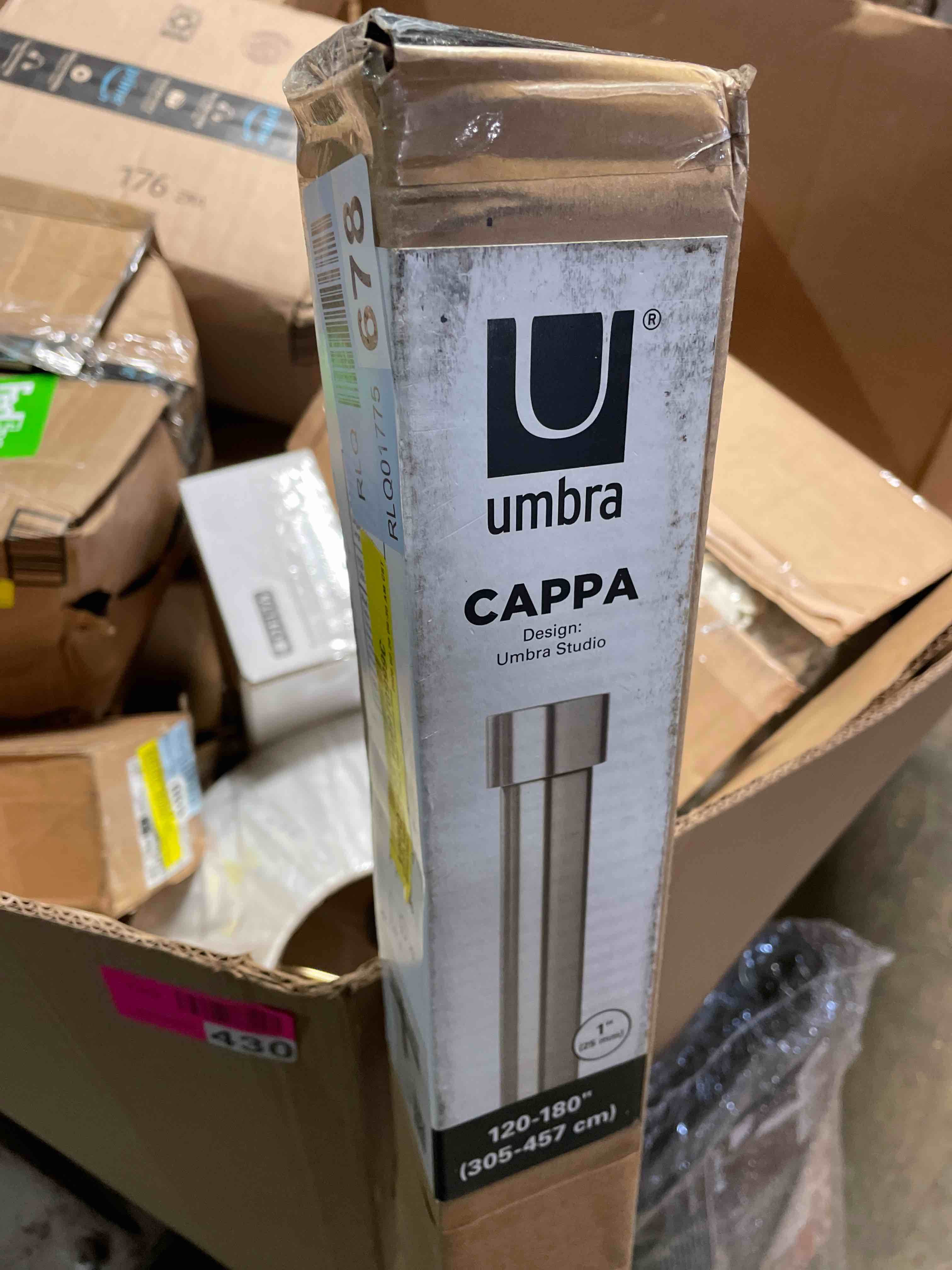 Condition photo showing New/Like New for Cappa in. Curtain Rod 120 in.-180 in. Nickel