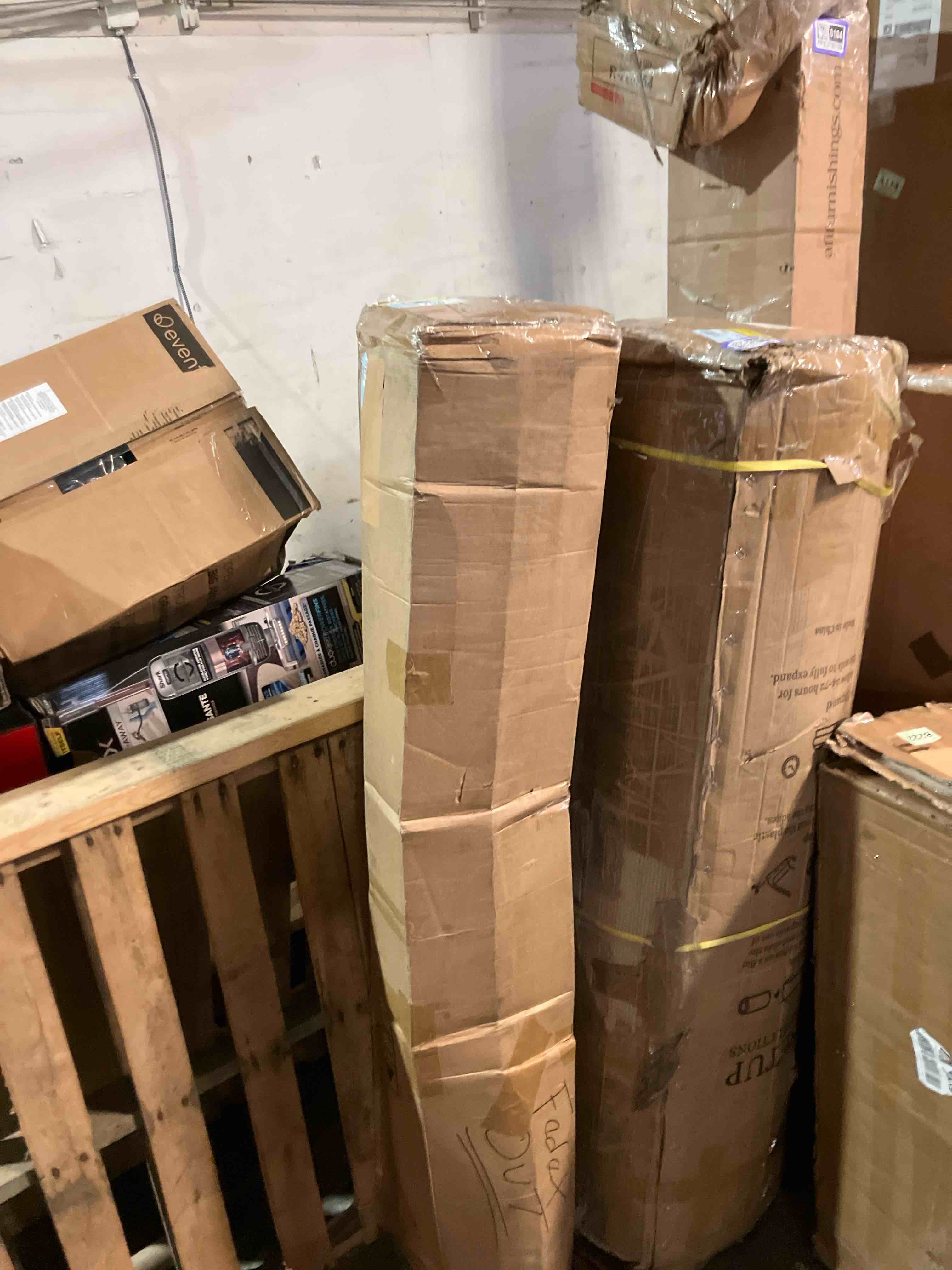 Condition photo showing As Is for Vernestine Round End Table Side Table with 3-Tier Shelves (Missing hardware)