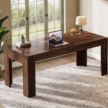 63" executive office desk, large computer desk for home office