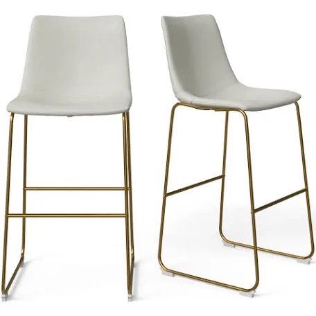 nia vegan leather bar & counter stool (set of 2)(vintage green color)