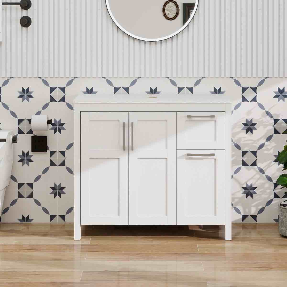 frenette 32" h x 36" w x 18" d h single bathroom vanity