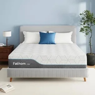 fathom firm queen mattress 12 inch memory foam mattress queen size bed in a box for back pain relief