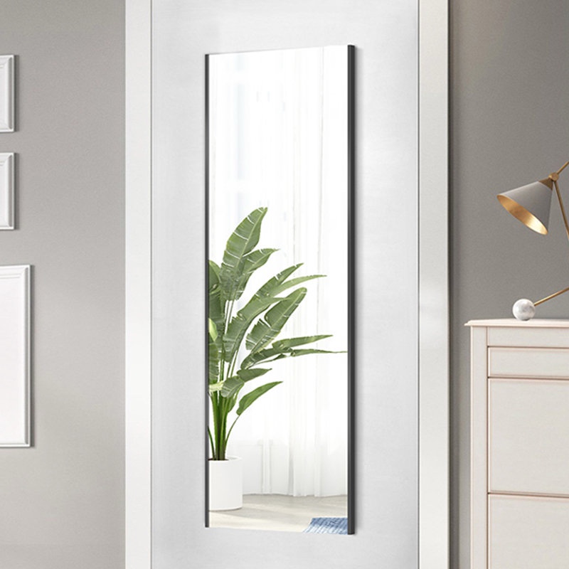 58“ x 33“ glassless large mirror shatterproof unbreakable wall mirror for gym, dance studio, home workout room – 0.04mm nano film