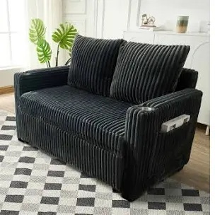 55.2" sleeper couch corduroy pull out sofa bed