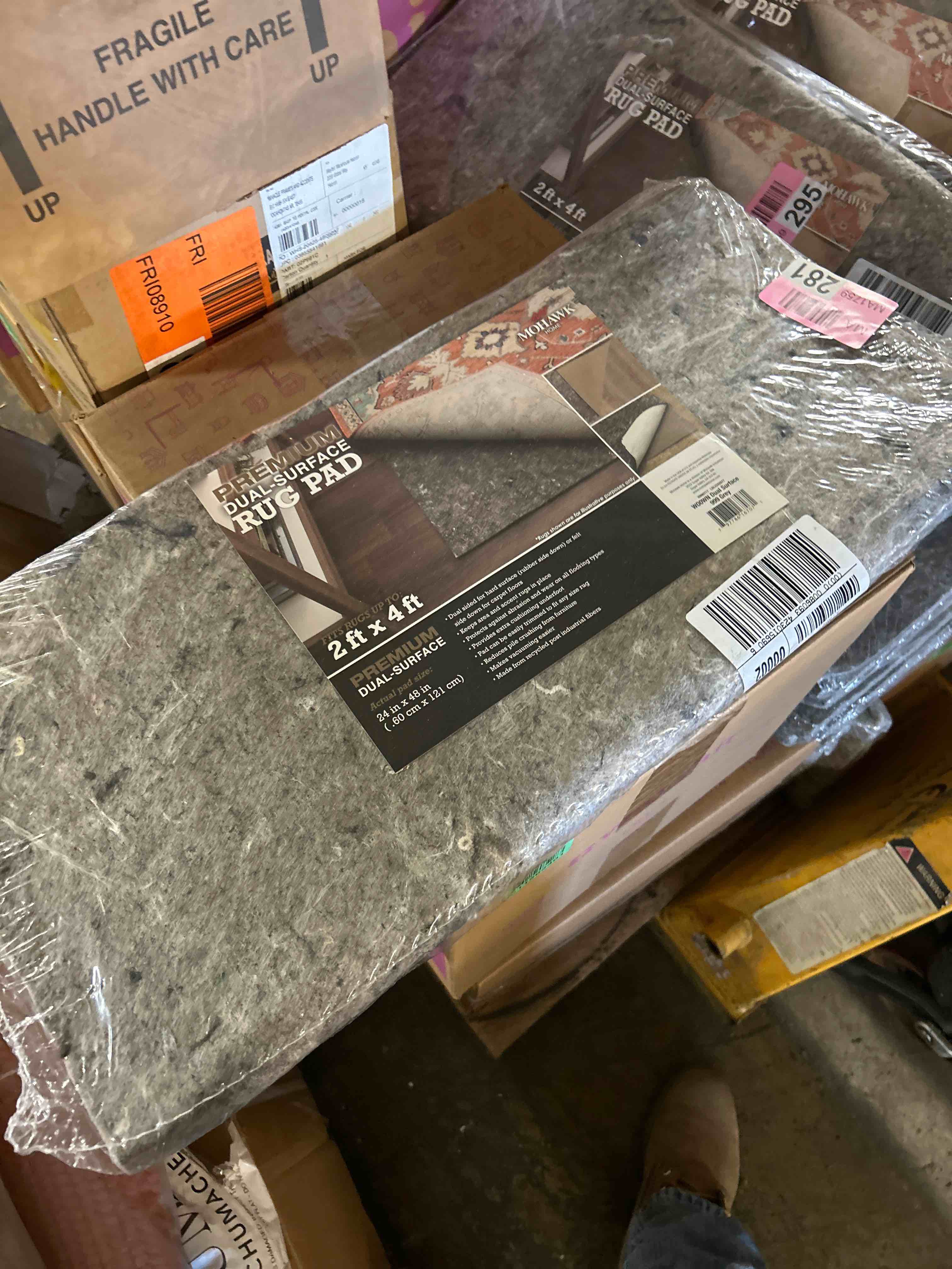 Condition photo showing New/Like New for Mohawk Home 2' 6" x 4' Non Slip Rug Pad Gripper 1/4 Thick Dual Surface Felt + Rubber Gripper - Safe for All Floors
