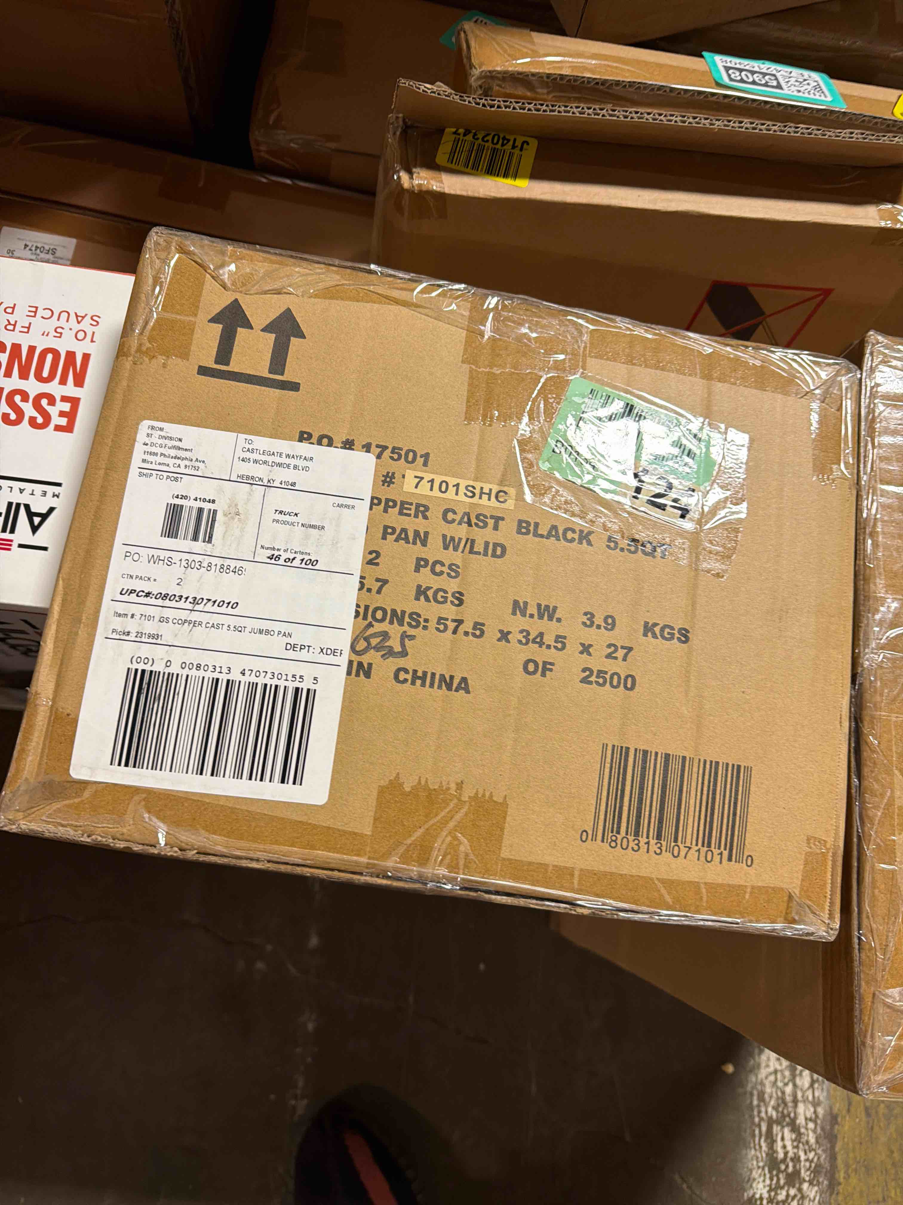 Condition photo showing New/Like New for Gotham Steel Sauté Pan with Lid – 5.5 Quart Multipurpose Nonstick Jumbo Cooker with Glass Lid, Stainless Steel Handle & Helper Handle, Oven & Dishwasher Safe, 100% PFOA FREE 5.5" Jumbo Cooker Brown