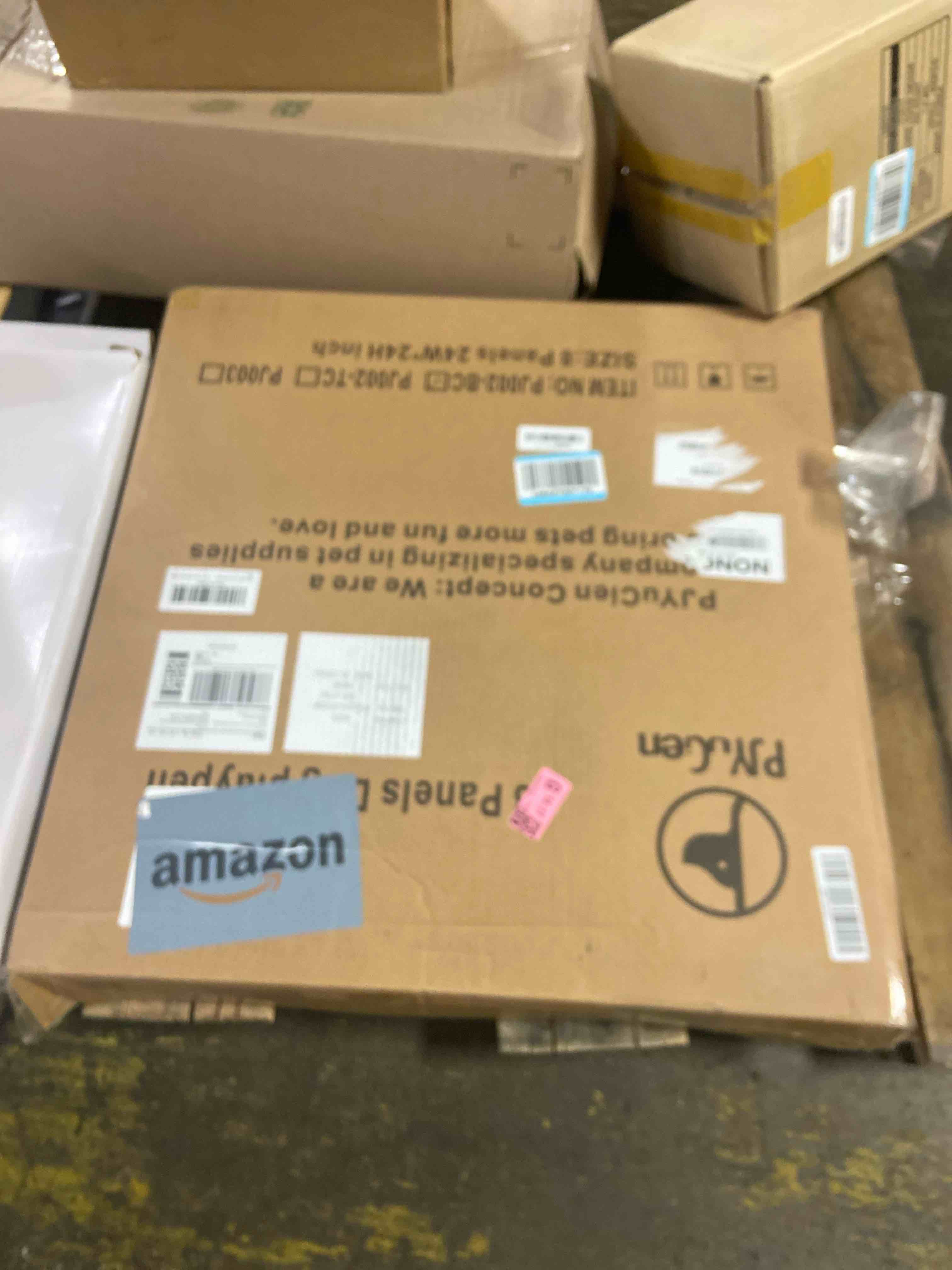 Condition photo showing New/Like New for PJYuCien Dog Playpen - Metal Foldable Dog Exercise Pen, Pet Fence Puppy Crate Kennel Indoor Outdoor with 8 Panels 24”H & Bottom Pad for Small Medium Pets Black 24''H Playpen+Bottom Pad