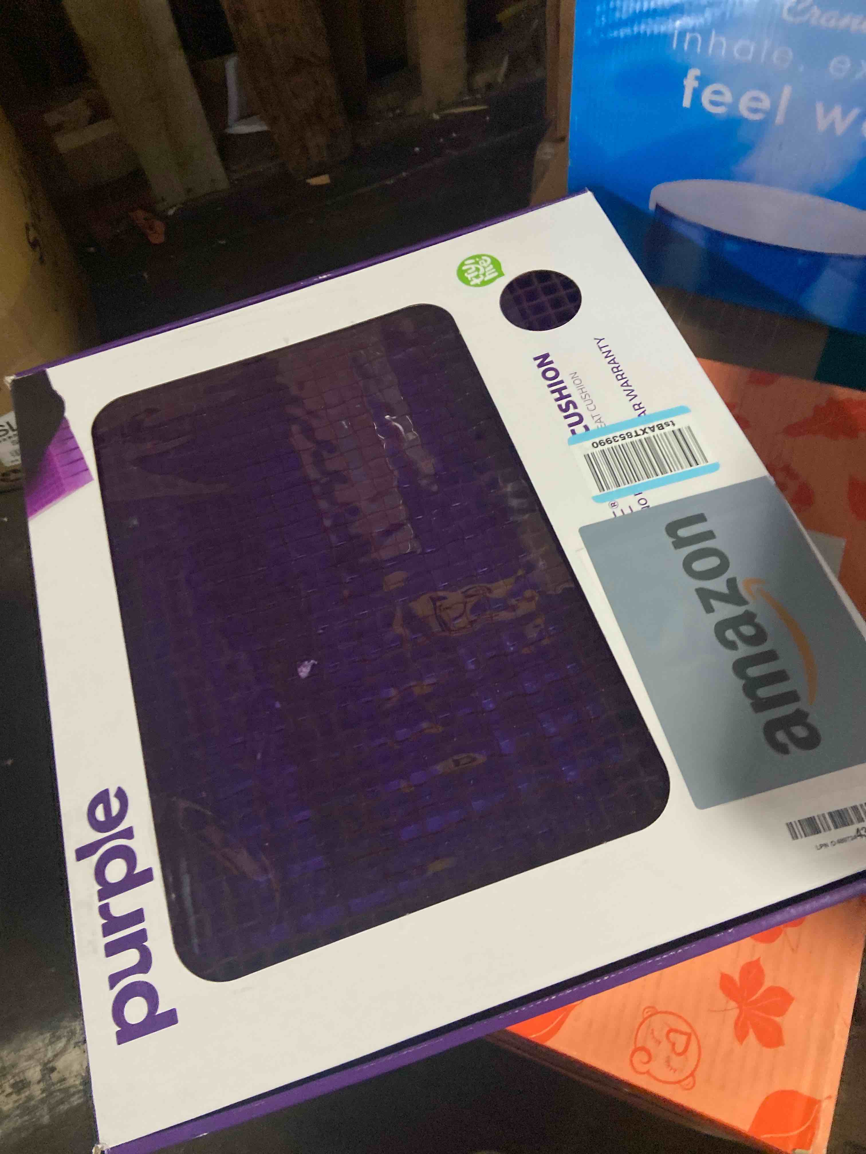 Condition photo showing New/Like New for Purple Double Seat Cushion 18 x 16 Pressure Reducing GelFlex Grid Ideal for Soft or Hard Seats