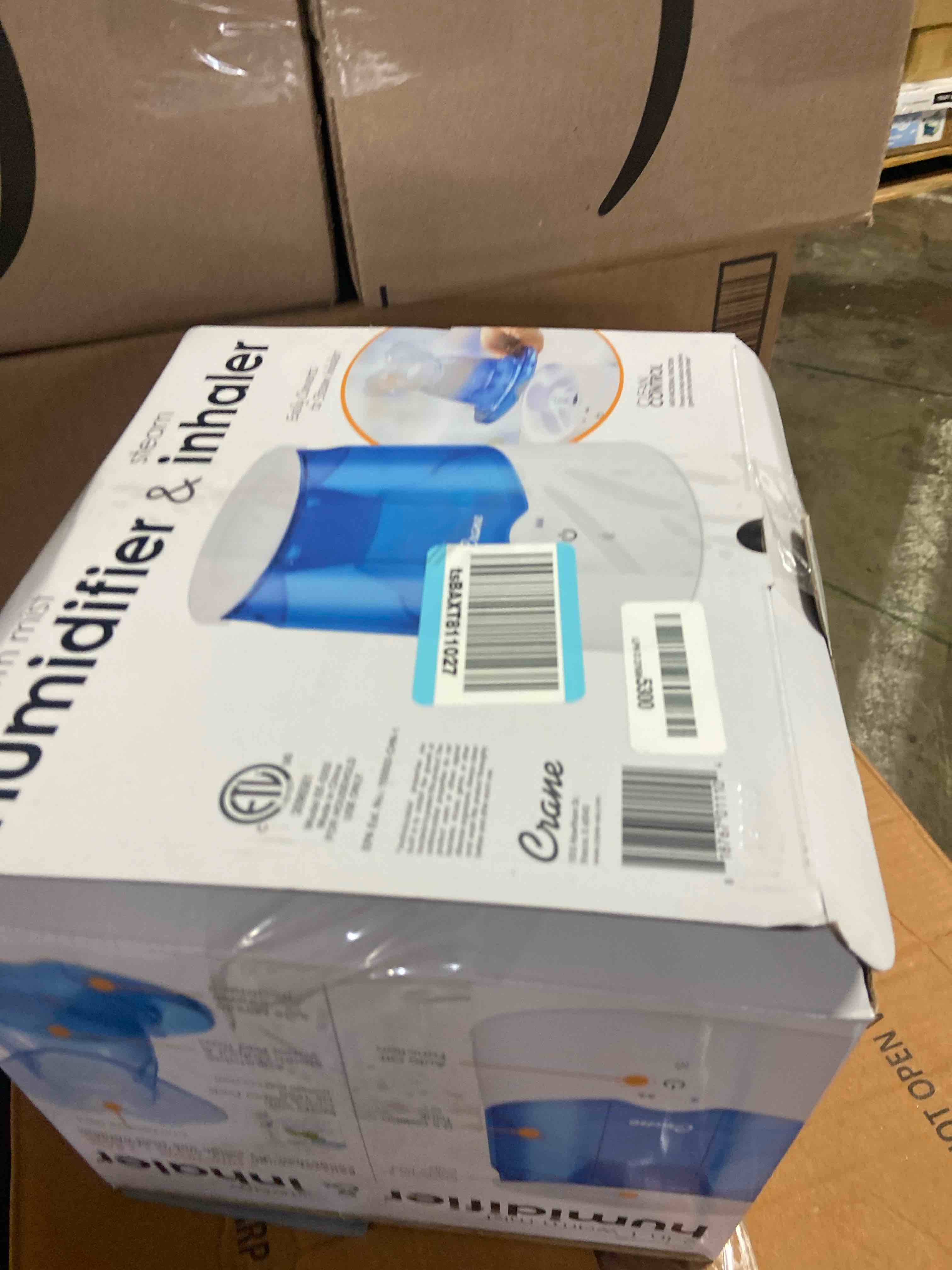 Condition photo showing Good Condition for Crane Steam Inhaler & Warm Mist Humidifier, 0.5 Gallon, Humidifier FSA Eligible, Blue & White, Ideal Humidifiers for Bedroom, Sinus Inhaler, Vaporizer HSA, Vaporizer For Congestion
