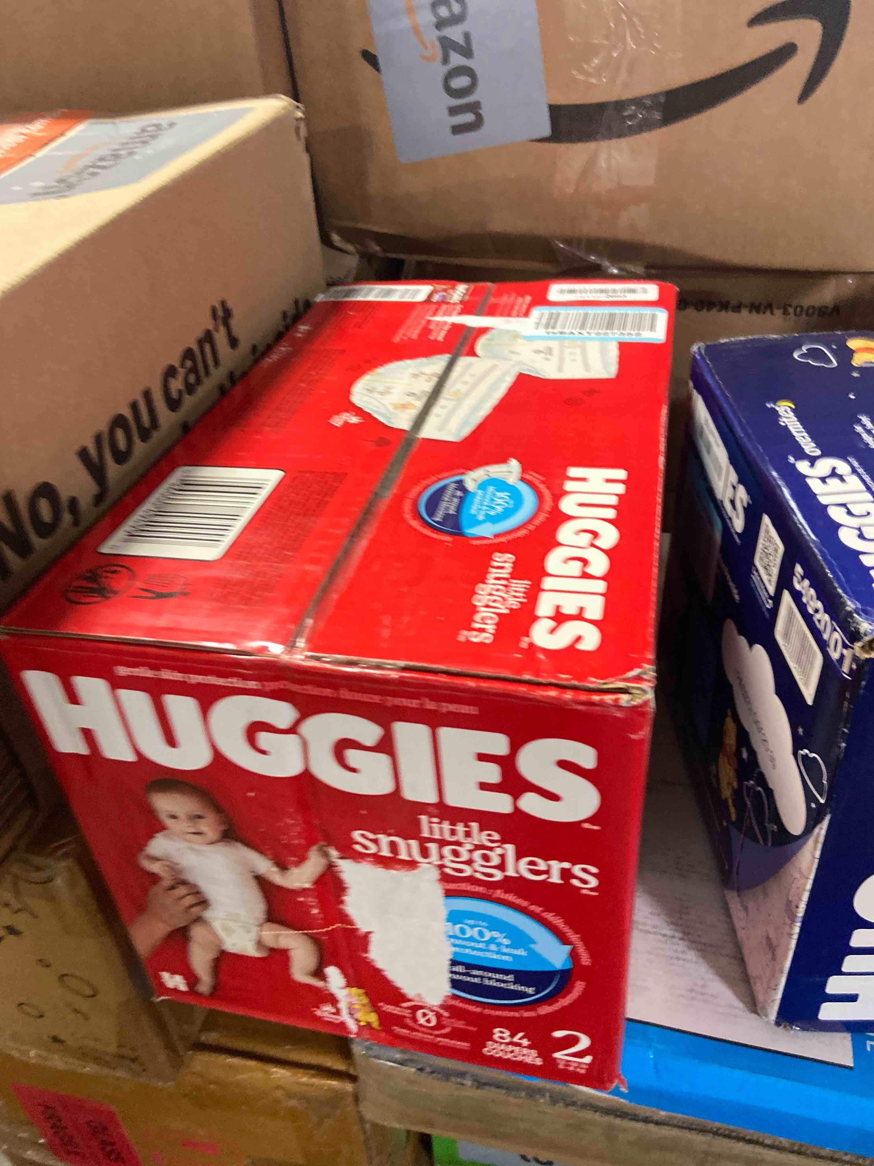 Condition photo showing New/Like New for Huggies Size 2 Diapers, Little Snugglers Baby Diapers, Size 2 (12-18 lbs), 84 Count, Packaging May Vary Size 2 84