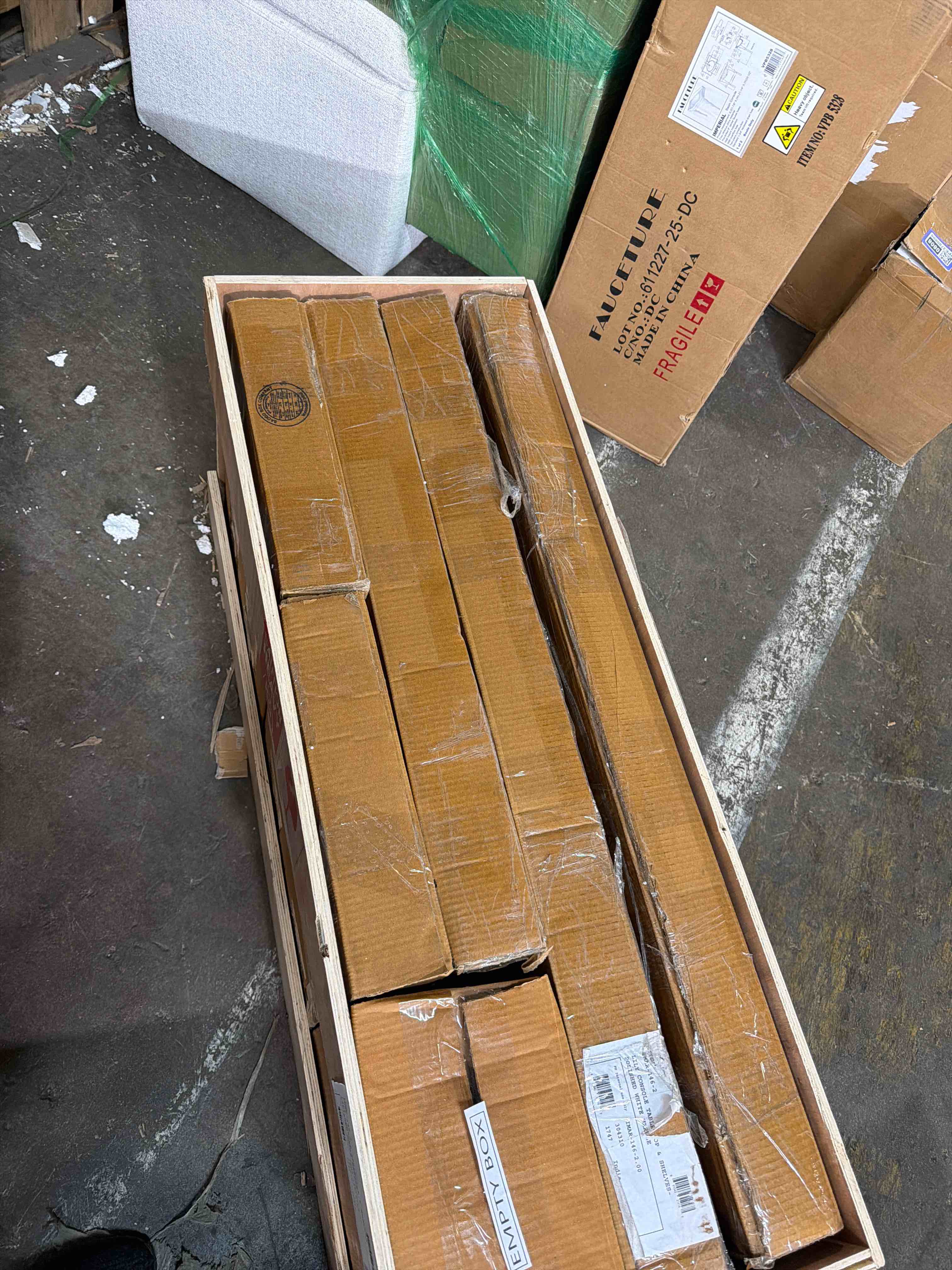 Condition photo showing As Is for Lily Console Table