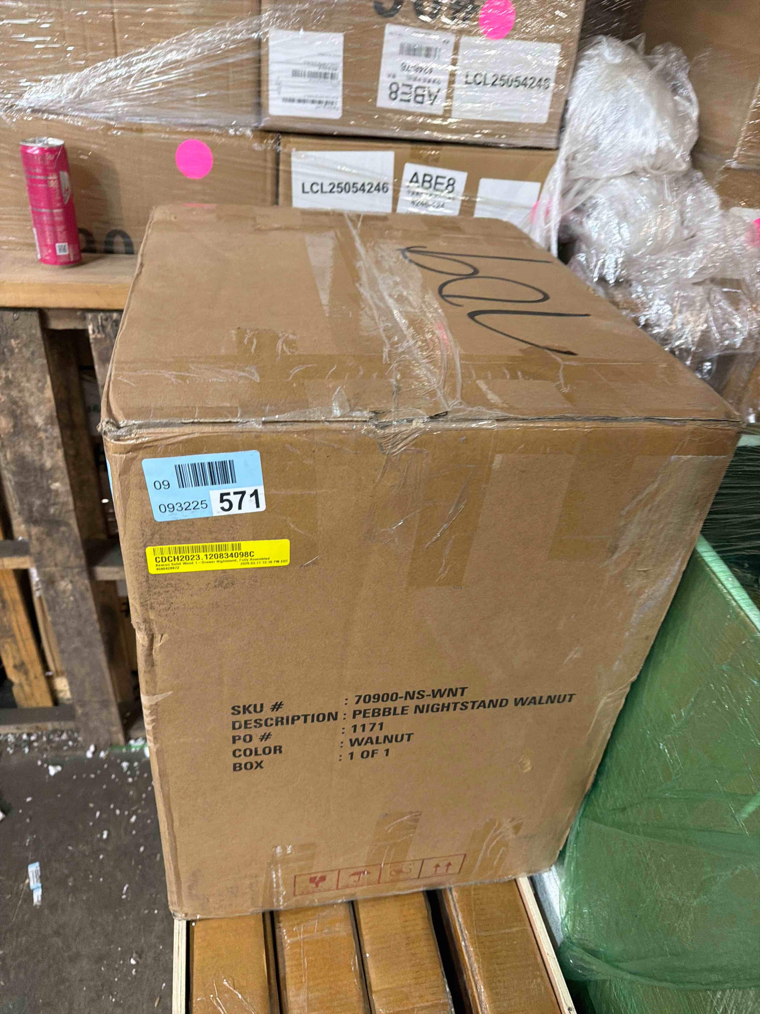 Condition photo showing New/Like New for Beacon Solid Wood 1-Drawer Nightstand, Fully Assembled