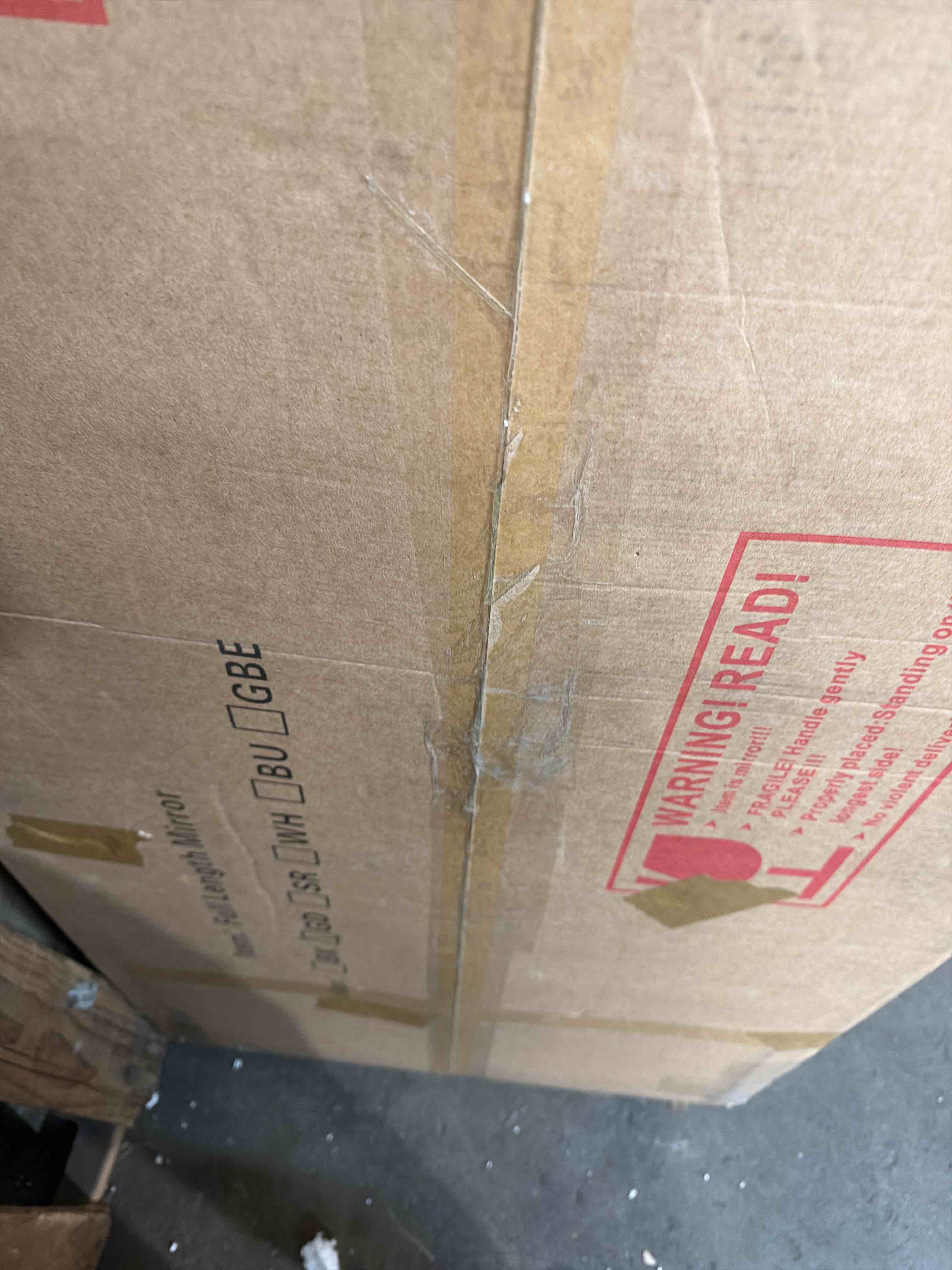 Condition photo showing New/Like New for Vintage Full Length Mirror Luxury Carved PU Framed Arched Standing