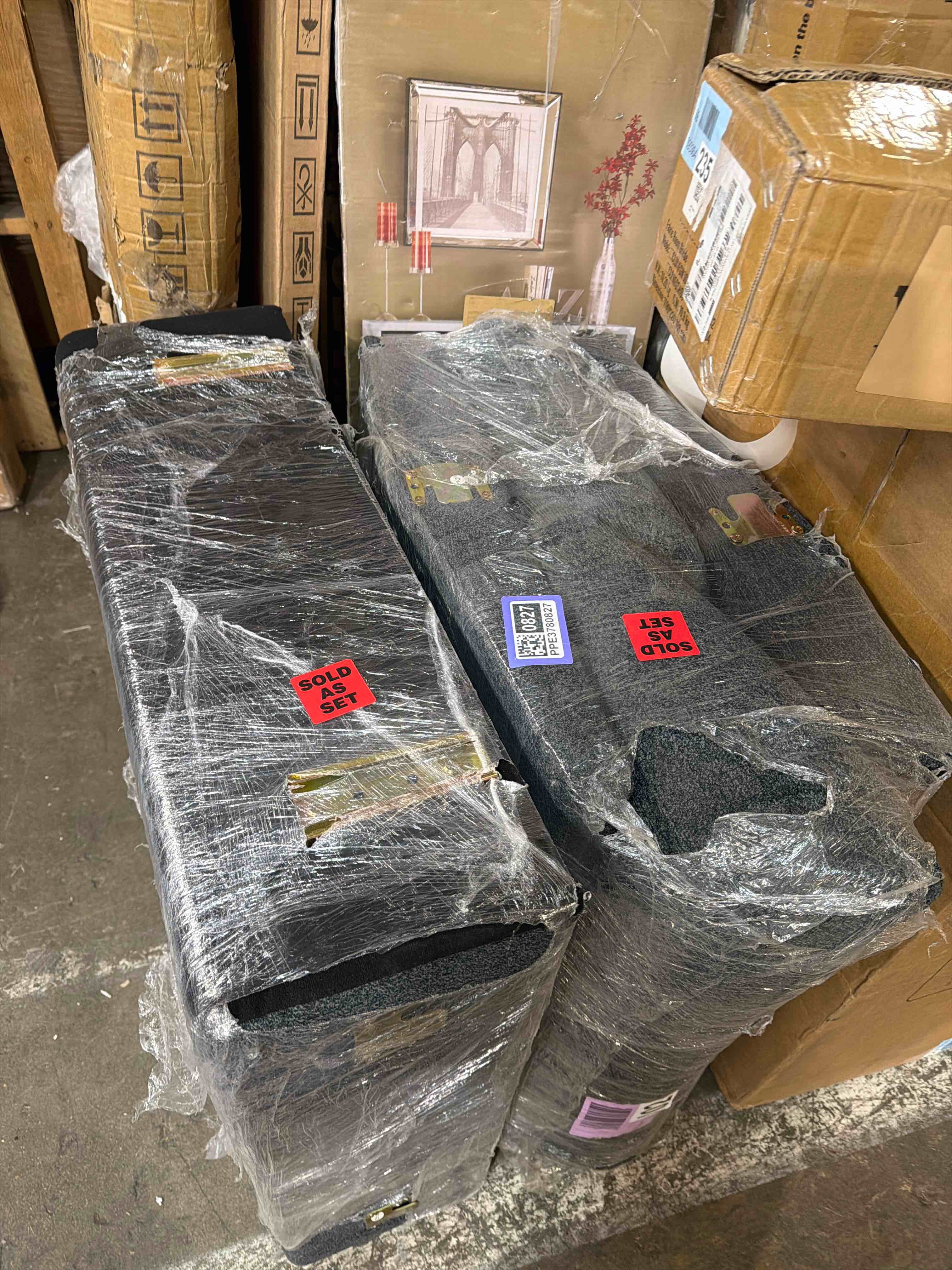 Condition photo showing New/Like New for Belffin Storage Ottoman Module for Modular Sectional Sofa Square Seat Cube Velvet Foot Stool Grey