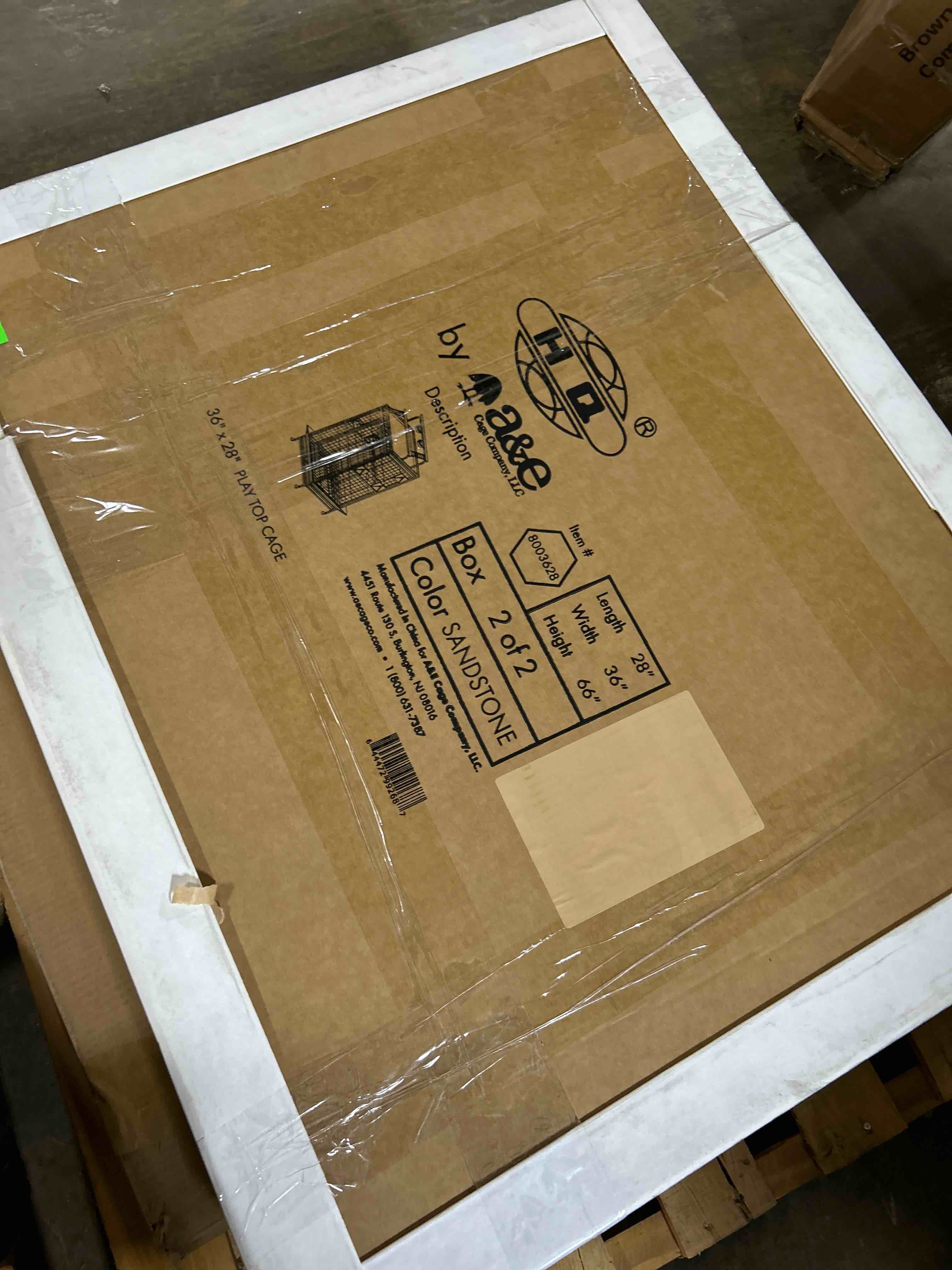 Condition photo showing As Is for 36" x 28" PLAY TOP CAGE(Box 2 of 2)