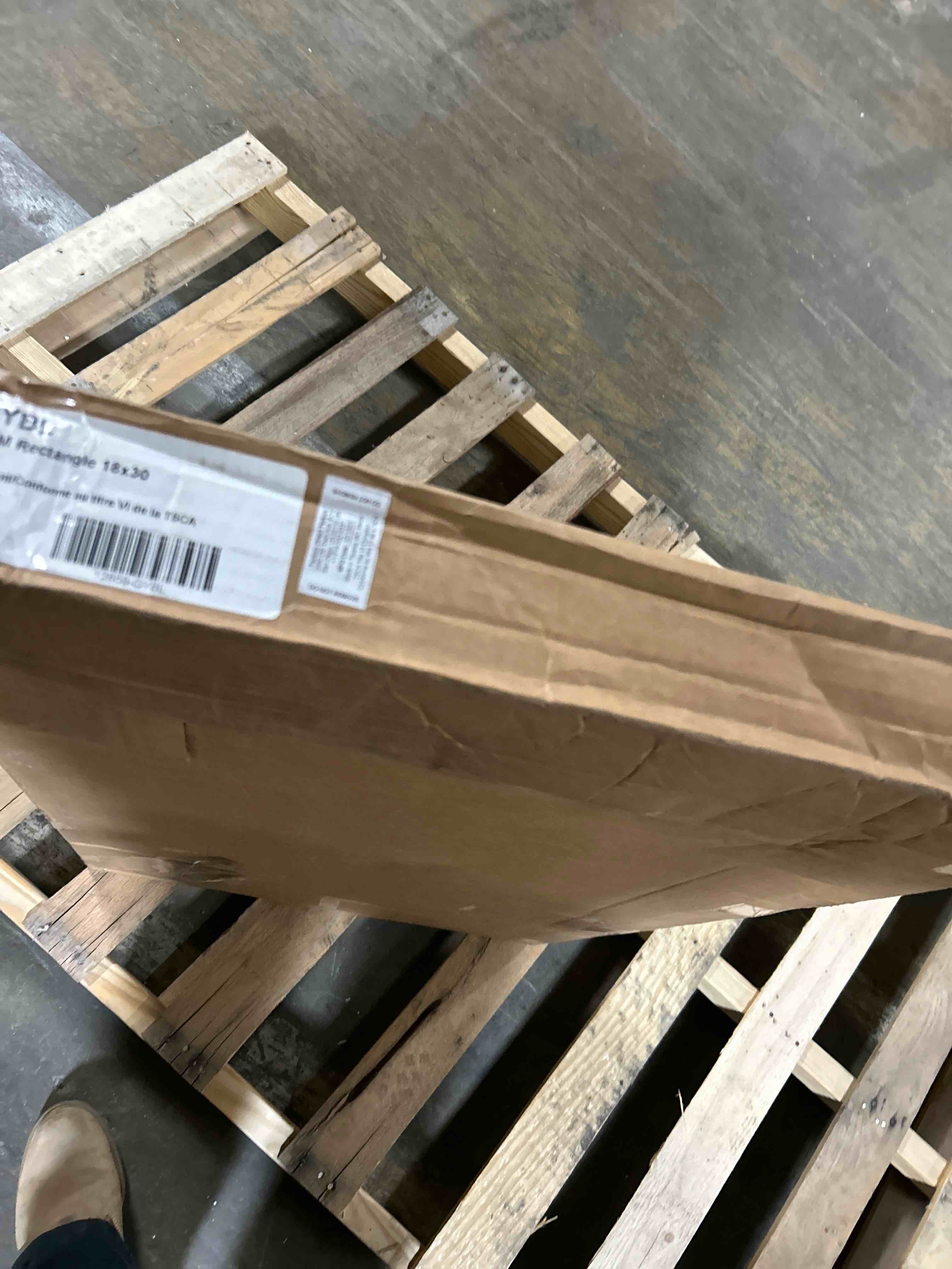 Condition photo showing As Is for Table Top V TM Rectangle 18x30(Table top only)