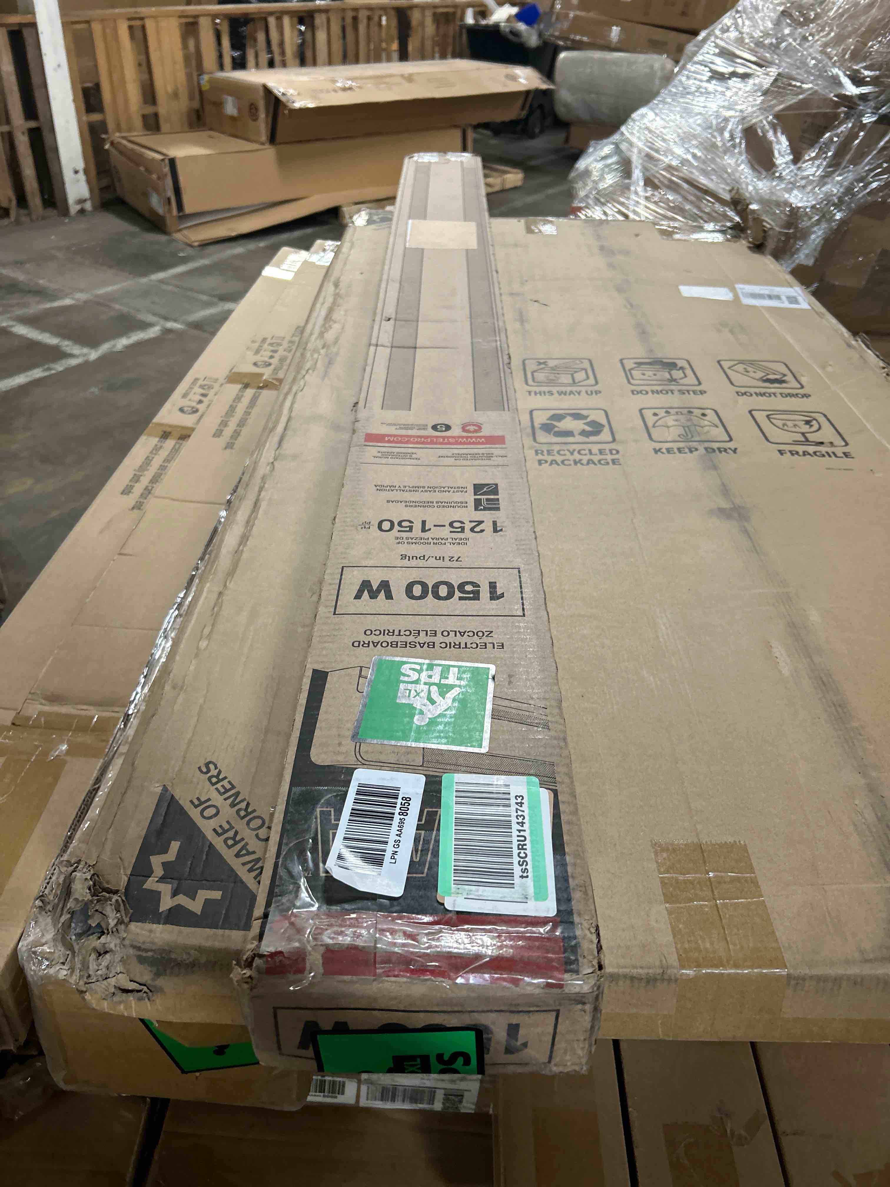 Condition photo showing New/Like New for Fahrenheat FBE15002 Portable Electric Baseboard Heater,1500 Watt, 120 Volt, 46" Wide, White