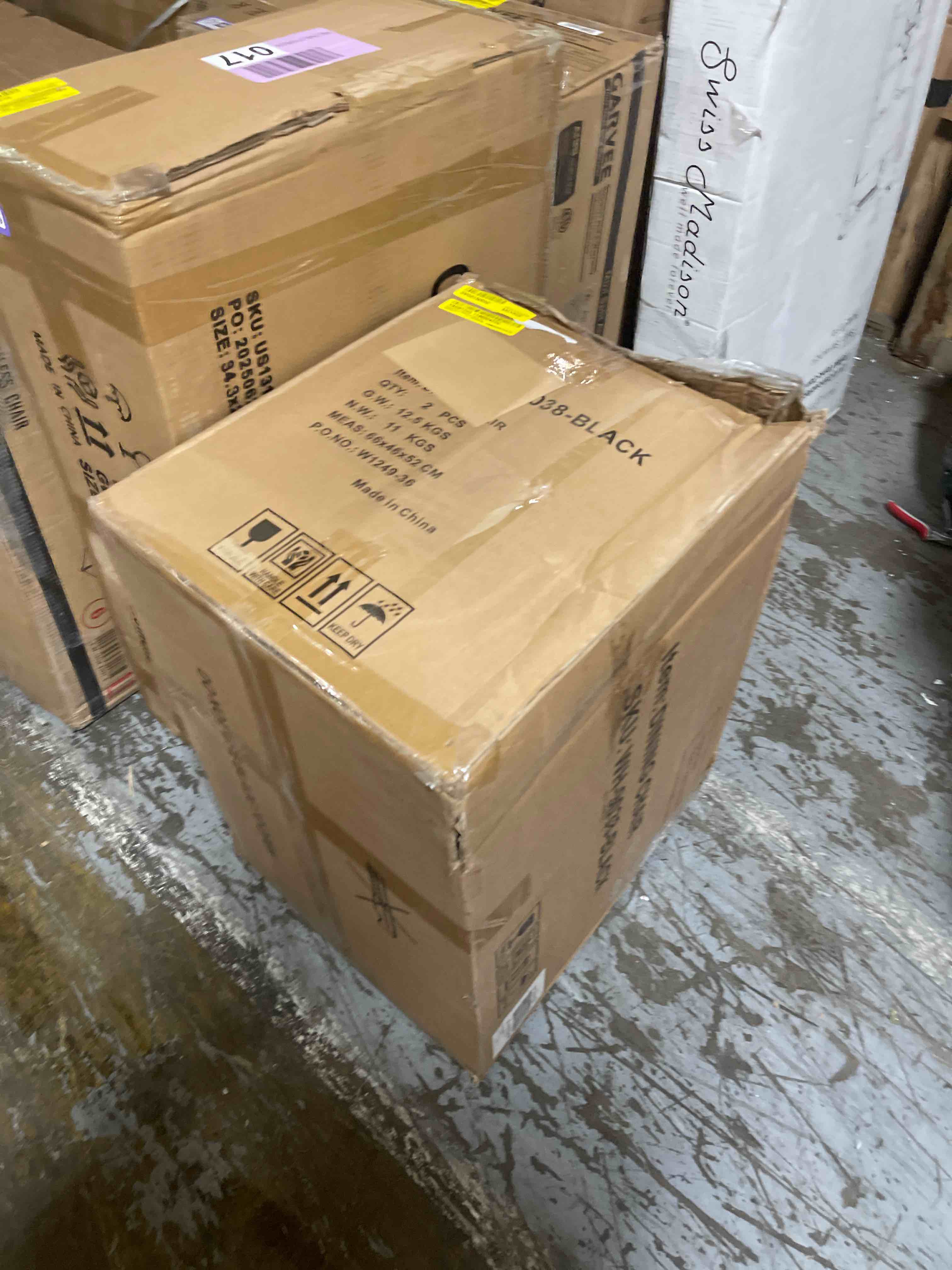 Condition photo showing Good Condition for Azaryah Round Restaurant Dining Chair  Set of 2, Modern Cross Pedestal Dining Table with Upholstery Velvet Dining Chair