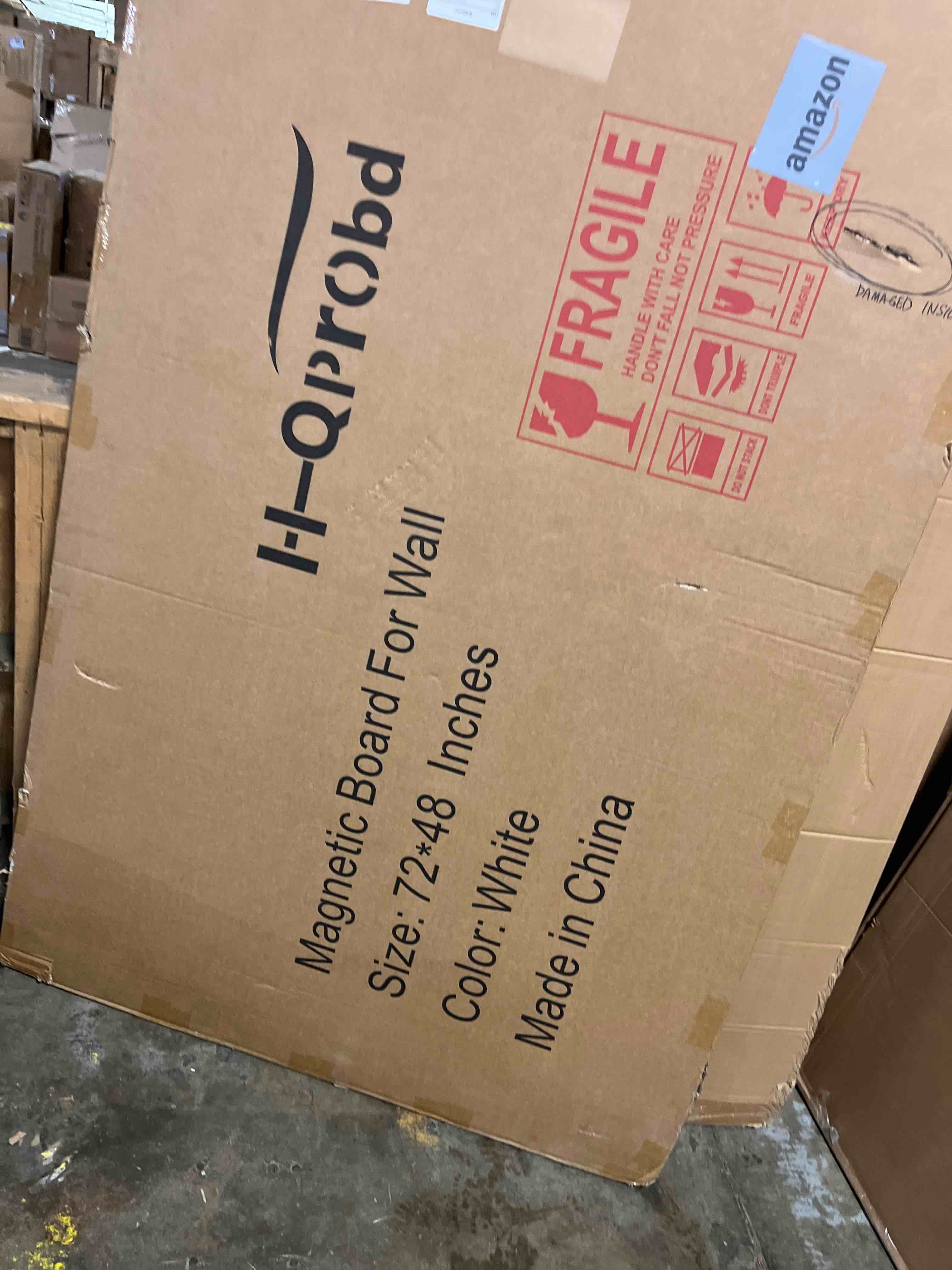 Condition photo showing New/Like New for WALGLASS Large Dry Erase White Board for Wall, 72'' x 40'' Double-Sided Magnetic Whiteboard with Aluminium Frame, Hanging & Wall Mount for Home Office School