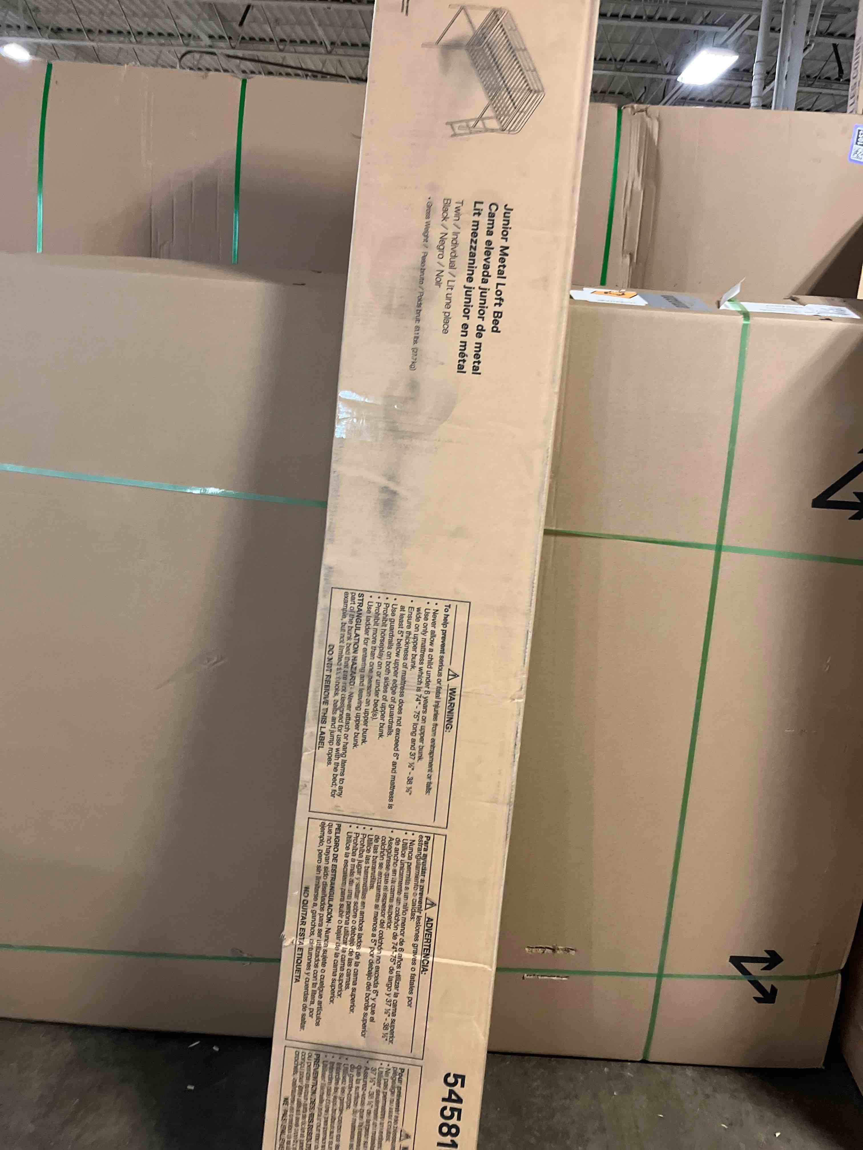 Condition photo showing New/Like New for DHP Jett Junior Twin Metal Loft Bed, Black Black Twin