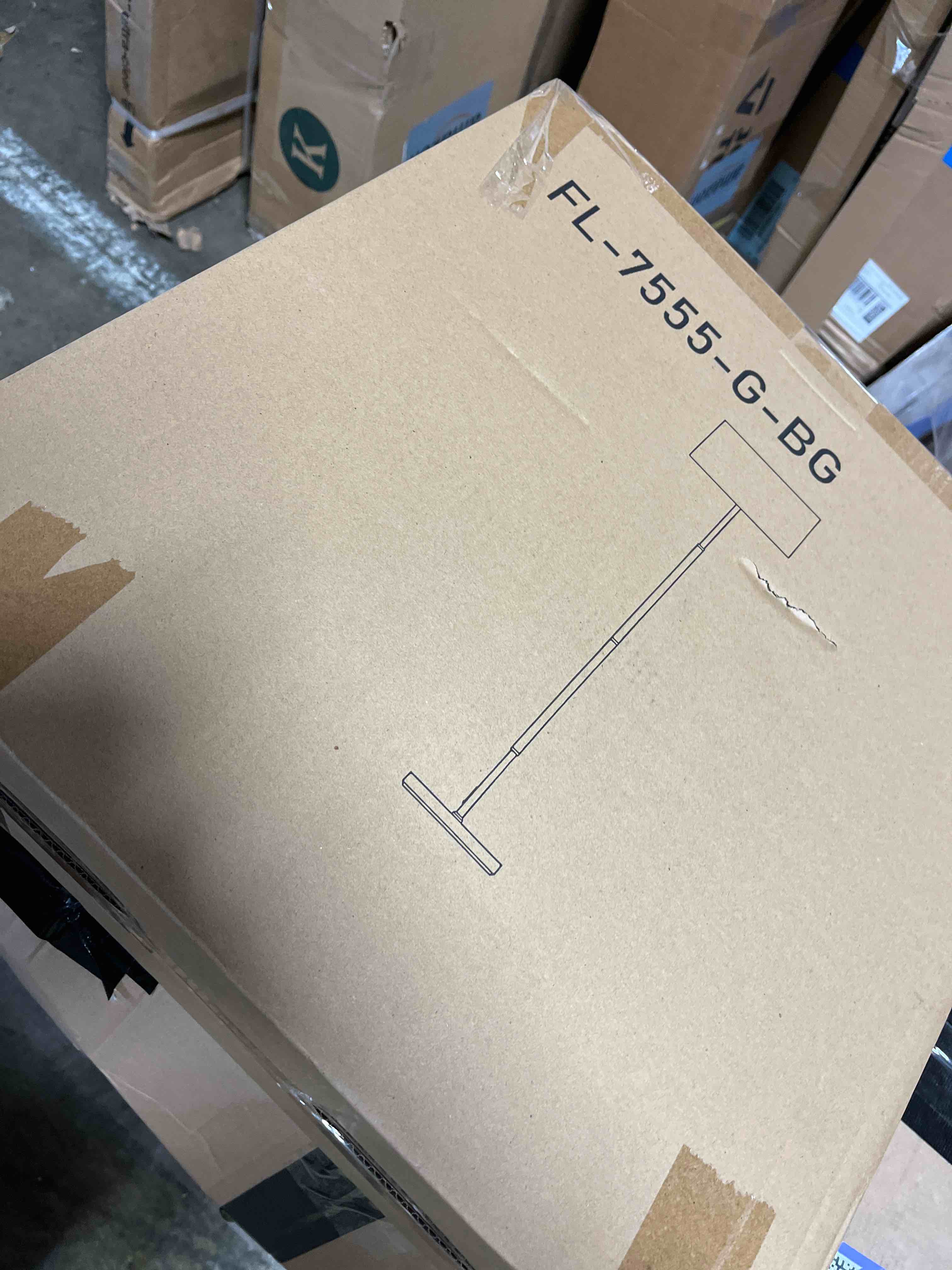 Condition photo showing New/Like New for 2-Light Floor Lamp, Mid Century Floor Lamp with White Fabric Shade, Standing Lamp Tall Lamp for Living Room Bedroom, 3 Color Temperatures 9W Bulb Include