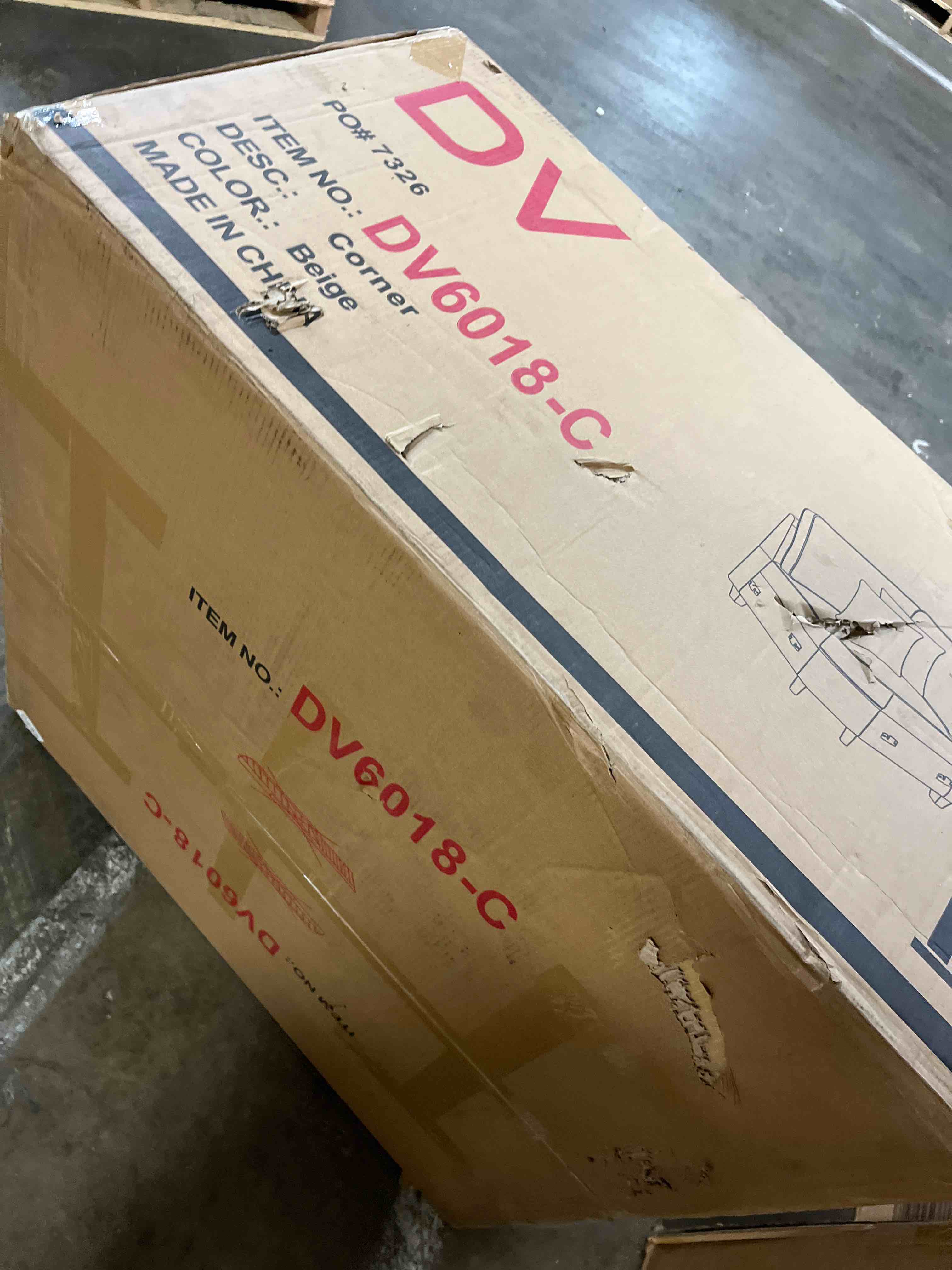 Condition photo showing As Is for Nolany Corner Seat for Sectional Couch, Corner Module for Modular Sectional Sofa, Beige(Corner only)