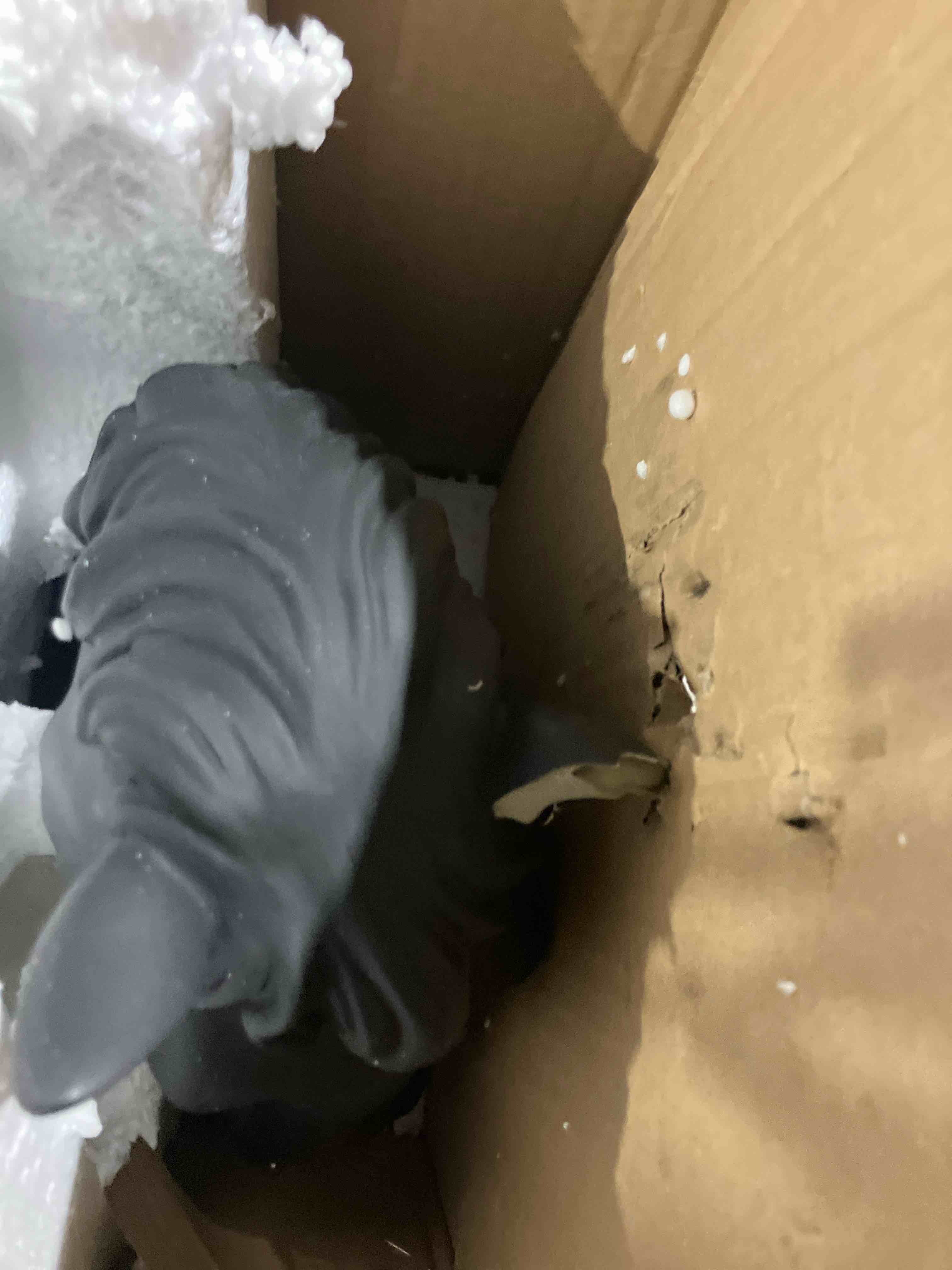 Condition photo showing Good Condition for Knight Chess Sculpture, Cast Stone Black, Small. (Chip on ear) 