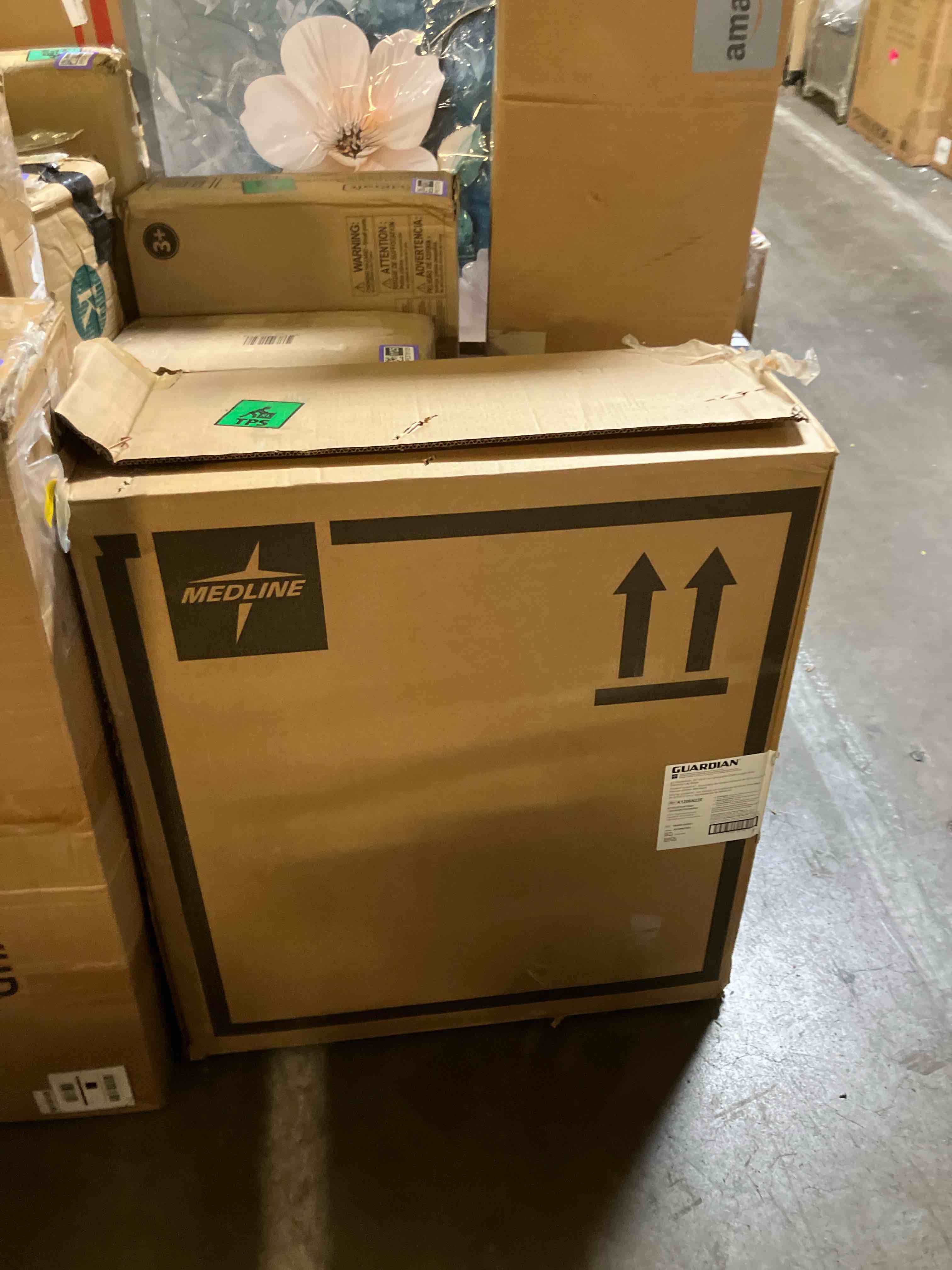 Condition photo showing New/Like New for Medline Comfortable Folding Wheelchair with Swing-Back  Desk-Length Arms and Elevating Footrests  20”W x 16”D Seat